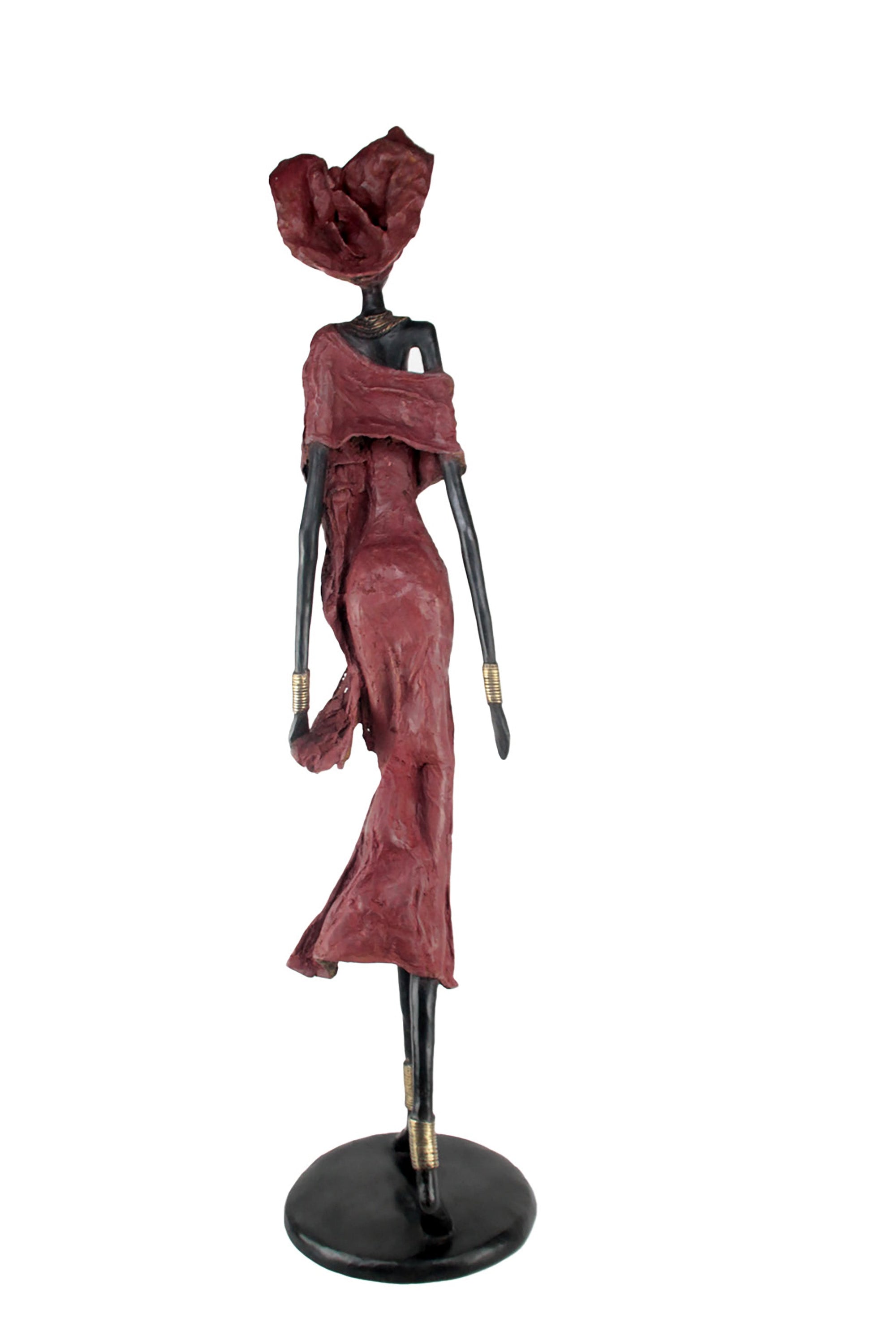 Bronze Issouf 110 cm rouge n°1 Bronzes d&#39;Afrique