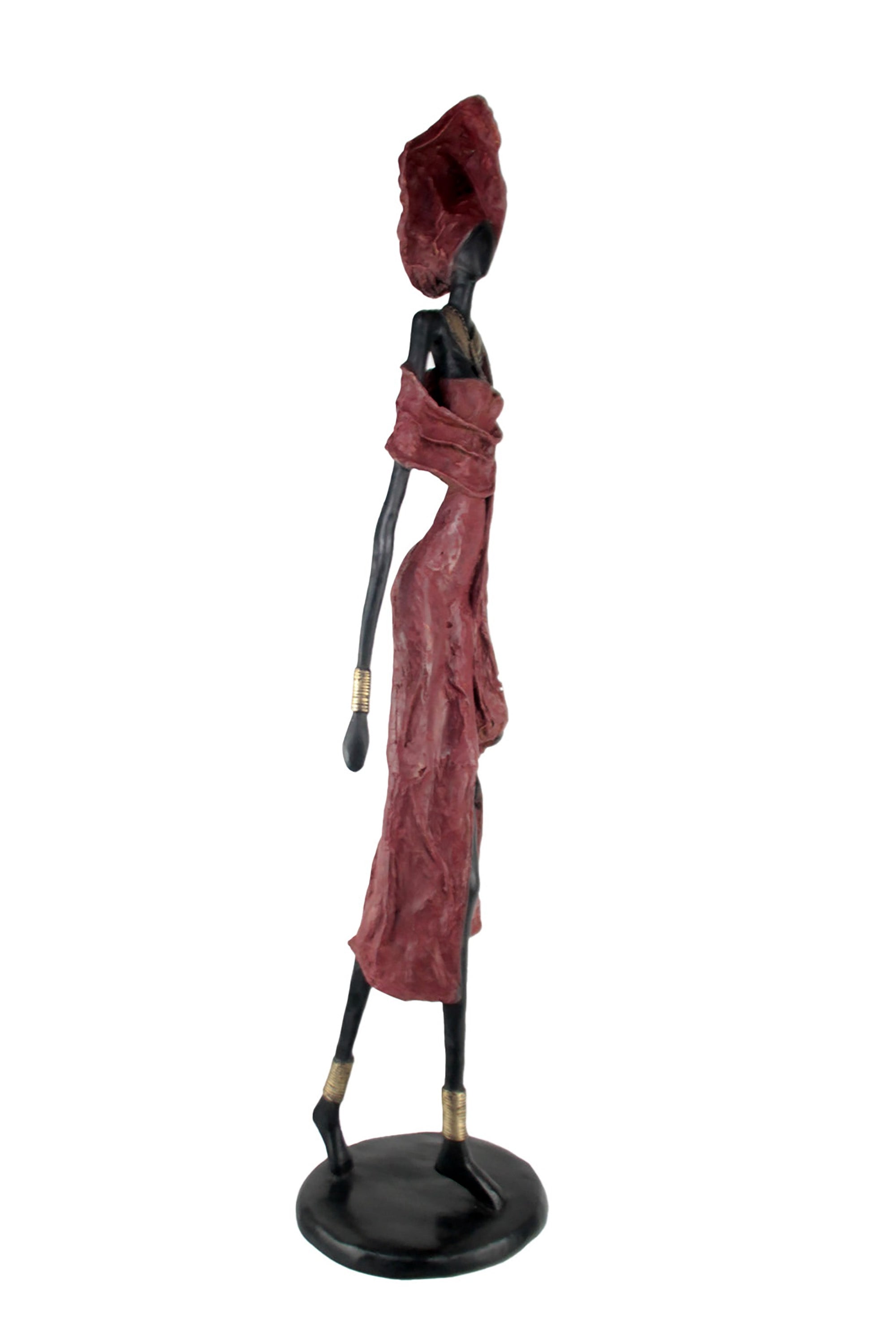 Bronze Issouf 110 cm rouge n°1 Bronzes d&#39;Afrique