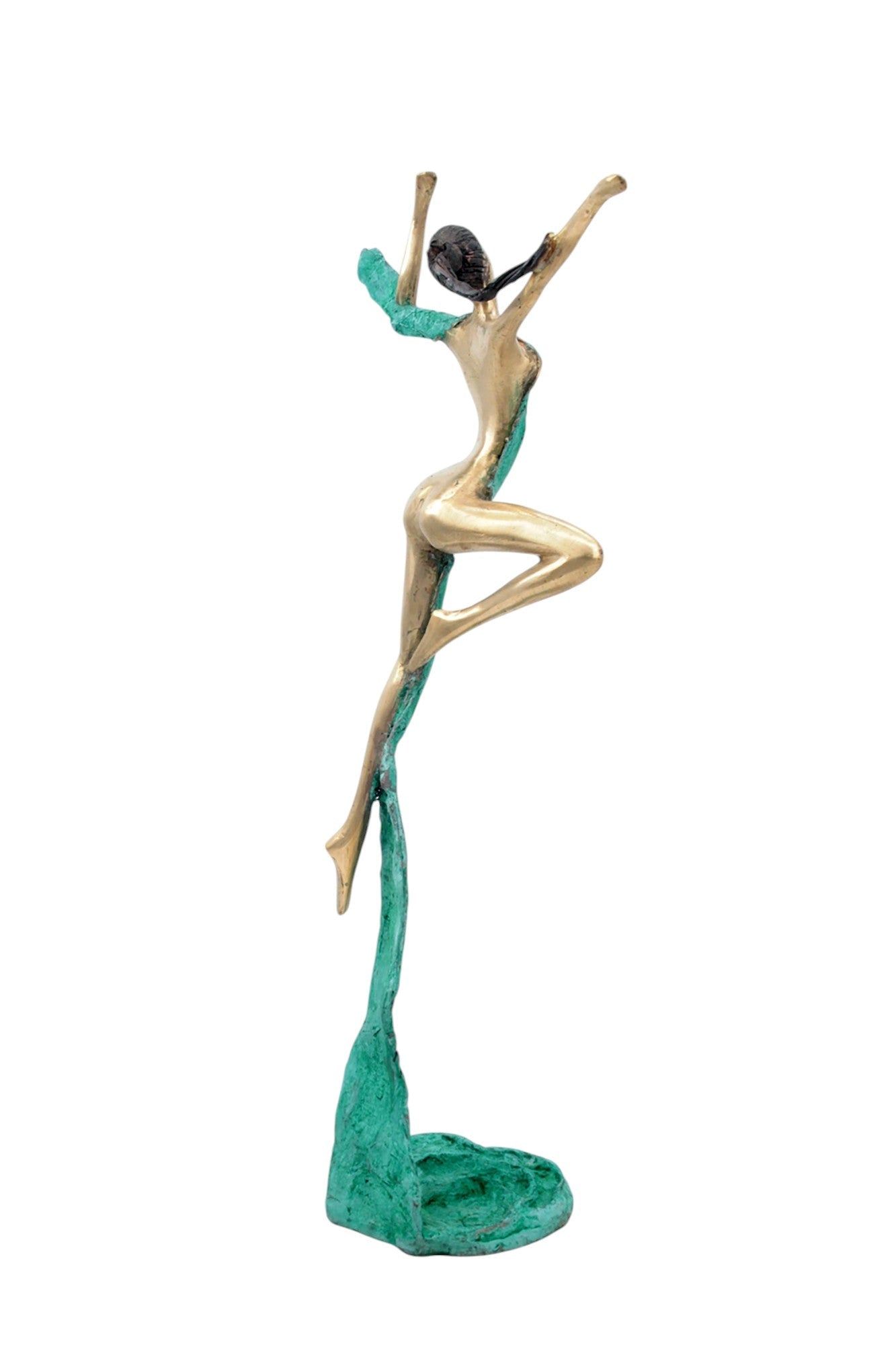 Bronze Issouf danseuse 50 cm vert n°1 Bronzes d&#39;Afrique