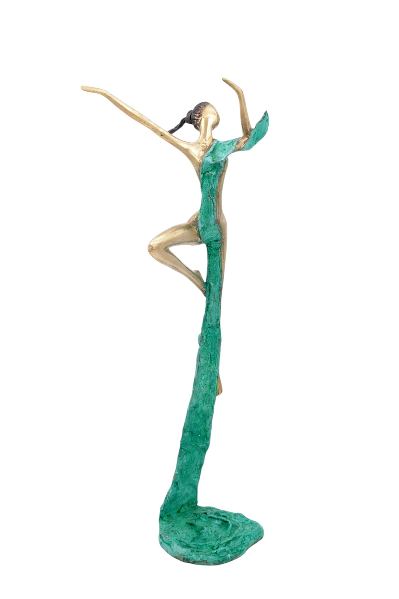 Bronze Issouf danseuse 50 cm vert n°1 Bronzes d&#39;Afrique