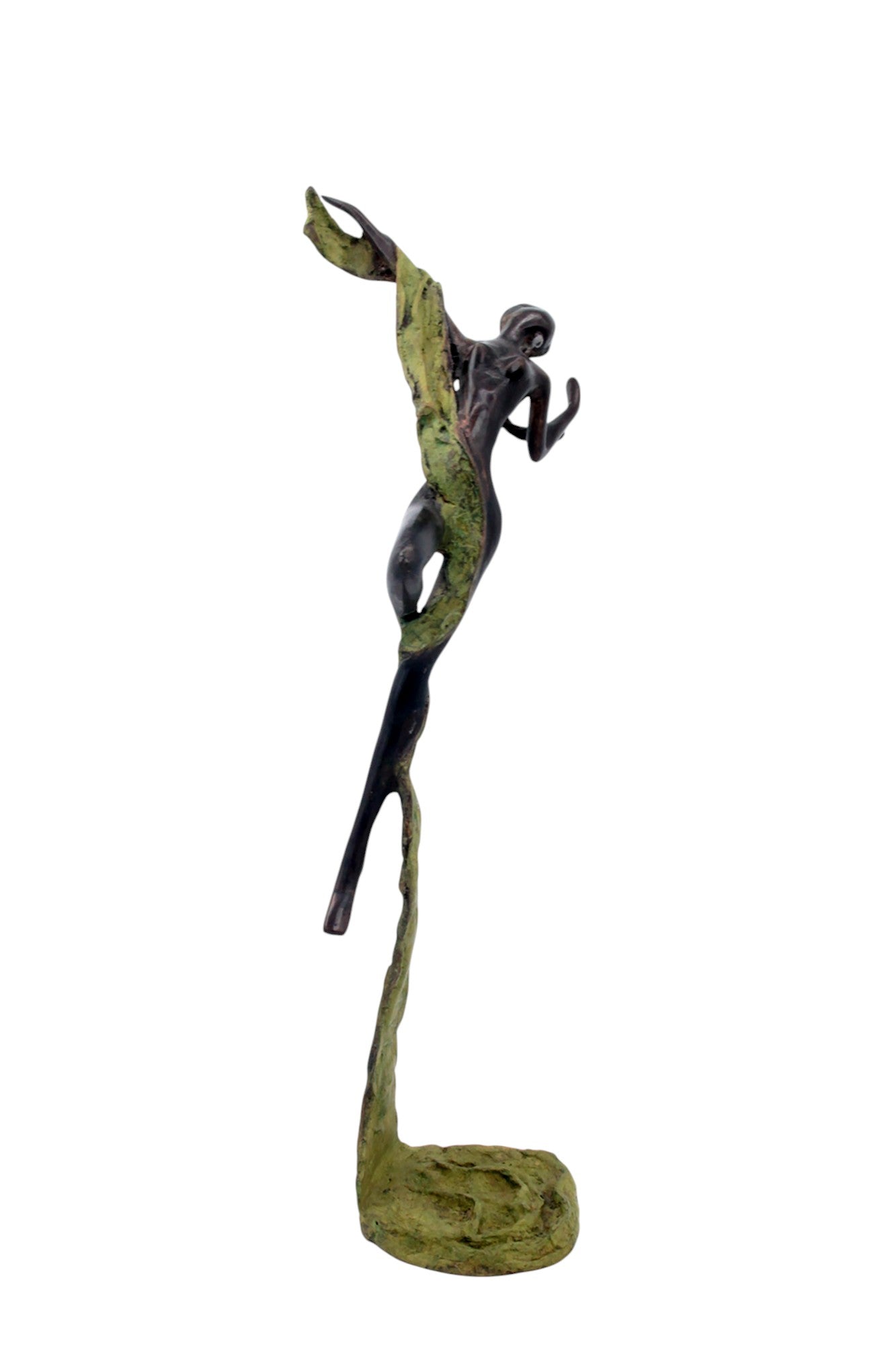 Bronze Issouf danseuse 50 cm vert n°2 Bronzes d&#39;Afrique