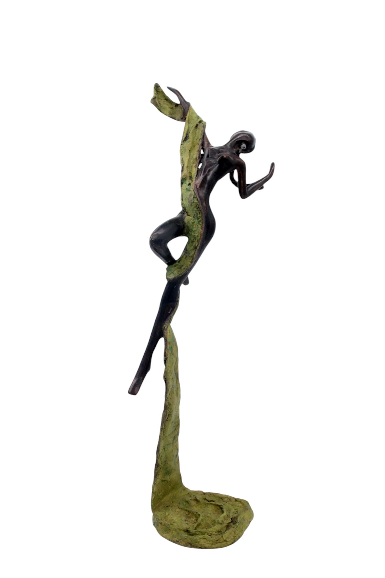 Bronze Issouf danseuse 50 cm vert n°2 Bronzes d&#39;Afrique