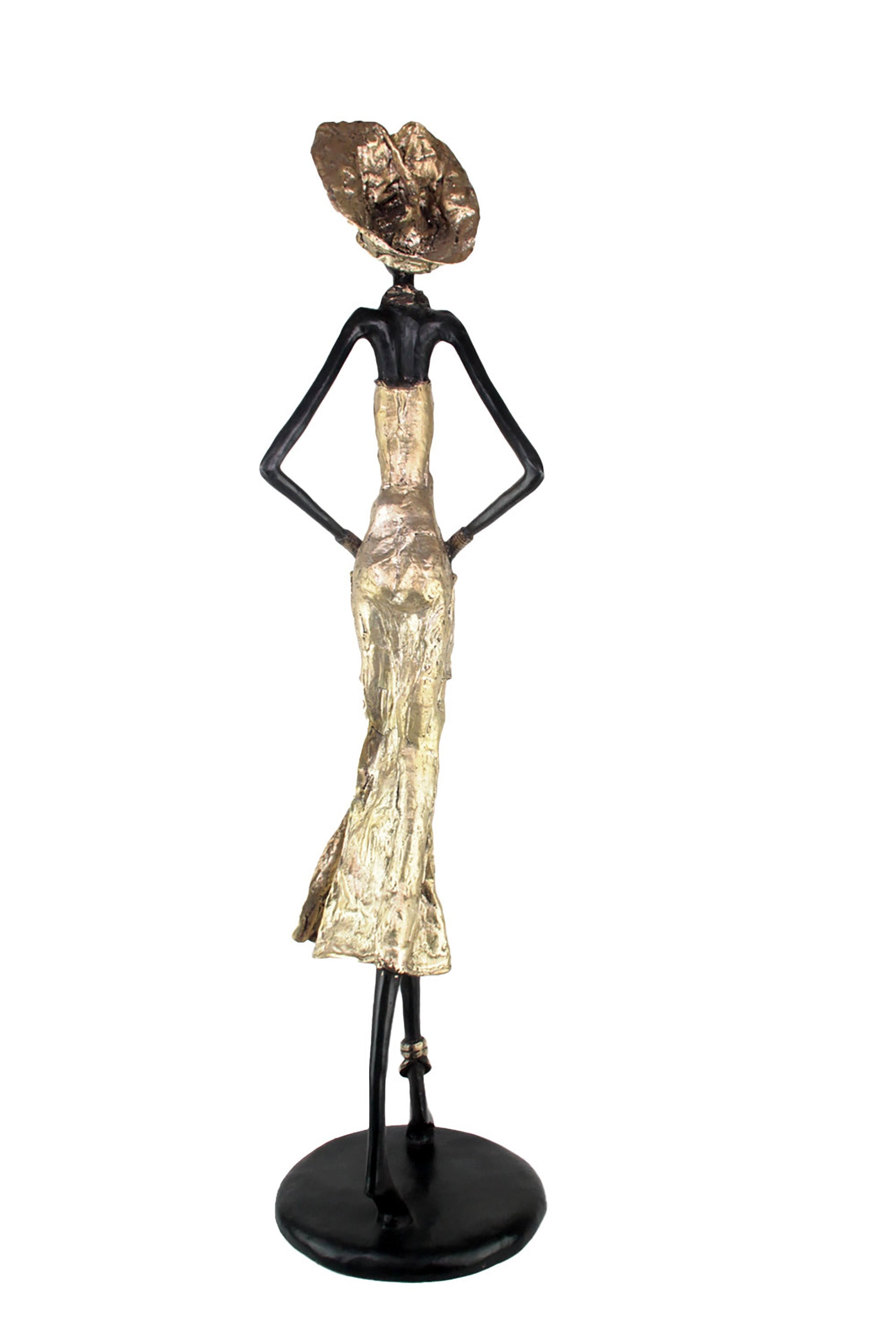 Bronze Issouf 110 cm doré n°1 Bronzes d&#39;Afrique