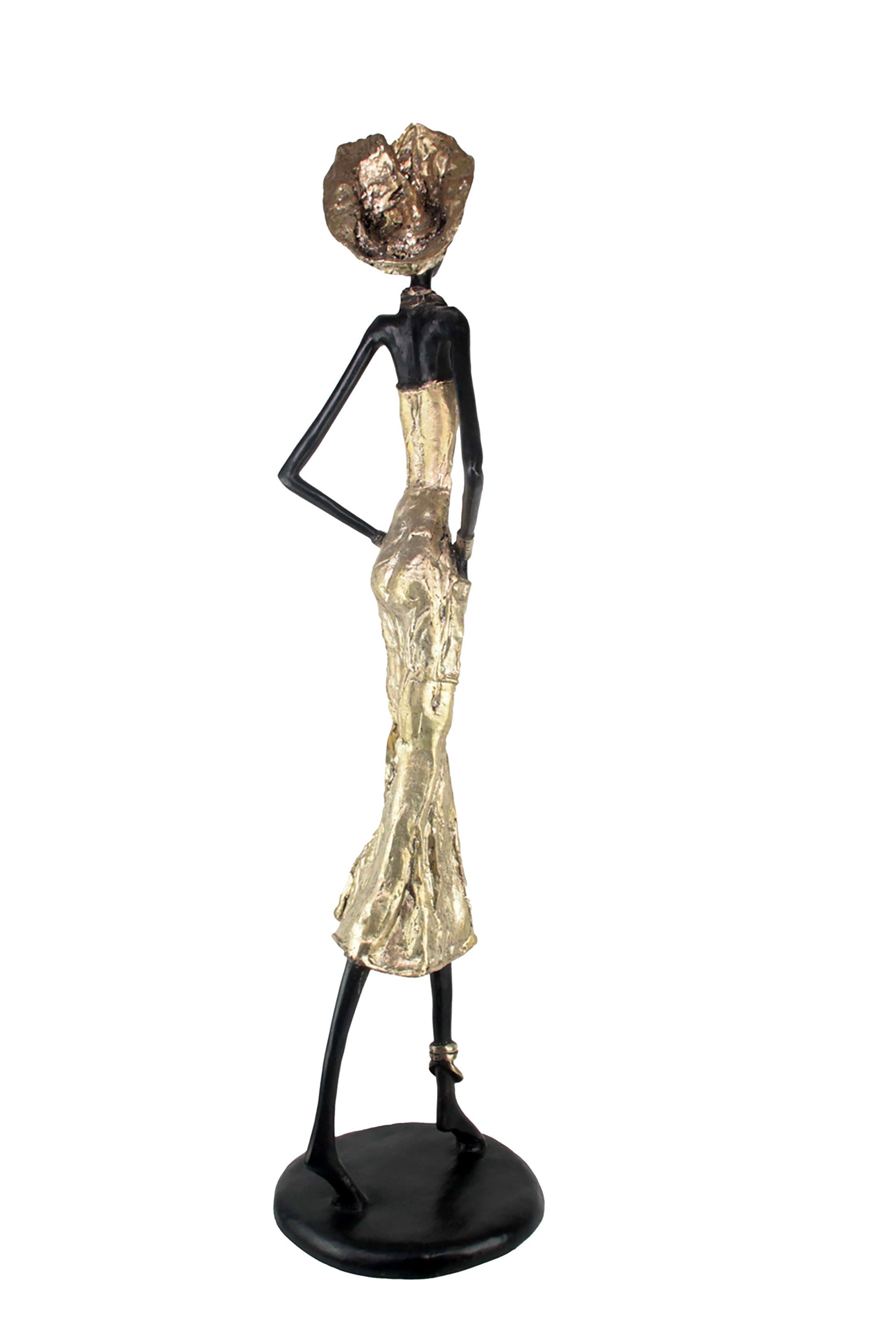 Bronze Issouf 110 cm doré n°1 Bronzes d&#39;Afrique