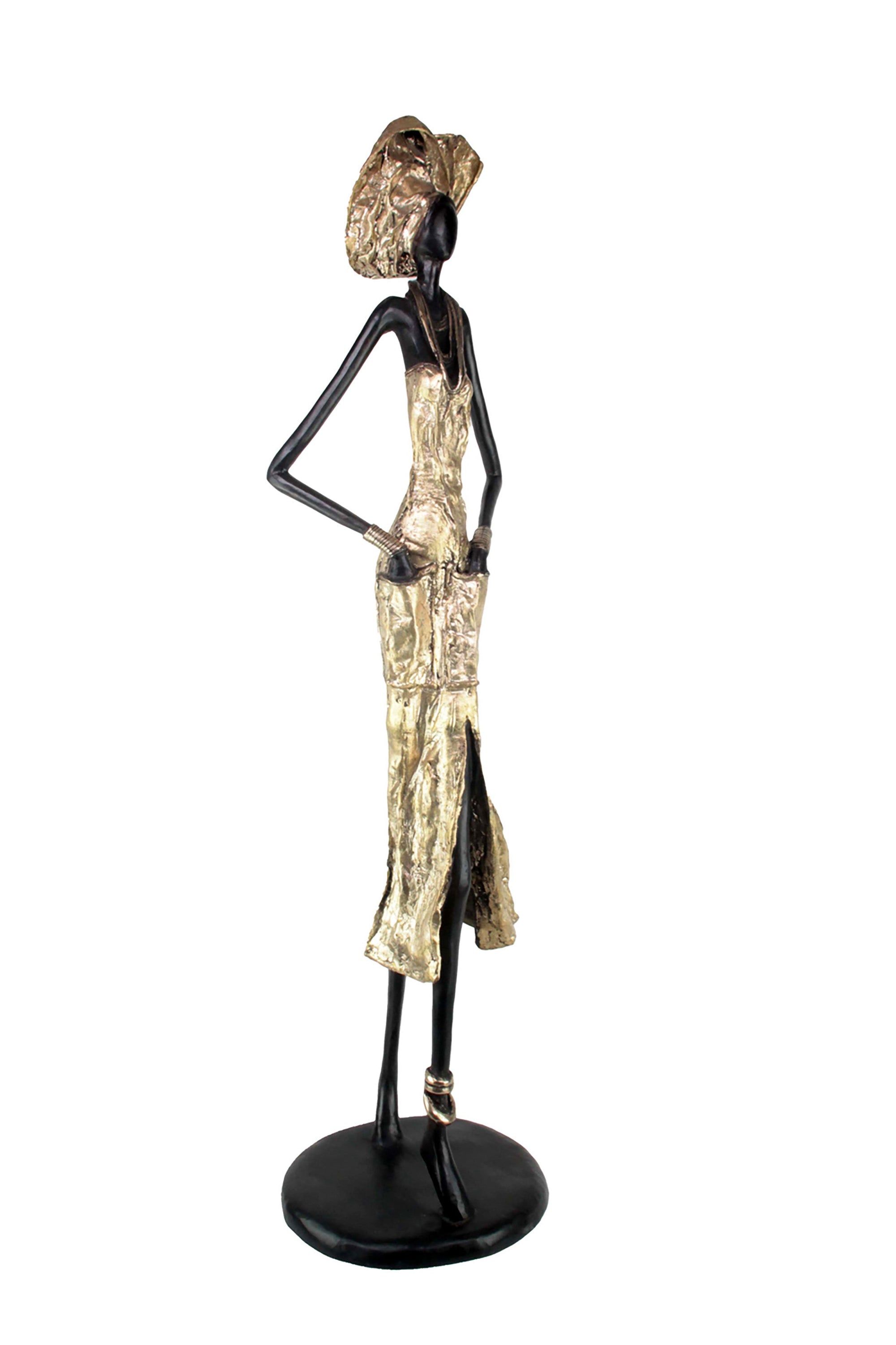 Bronze Issouf 110 cm doré n°1 Bronzes d&#39;Afrique