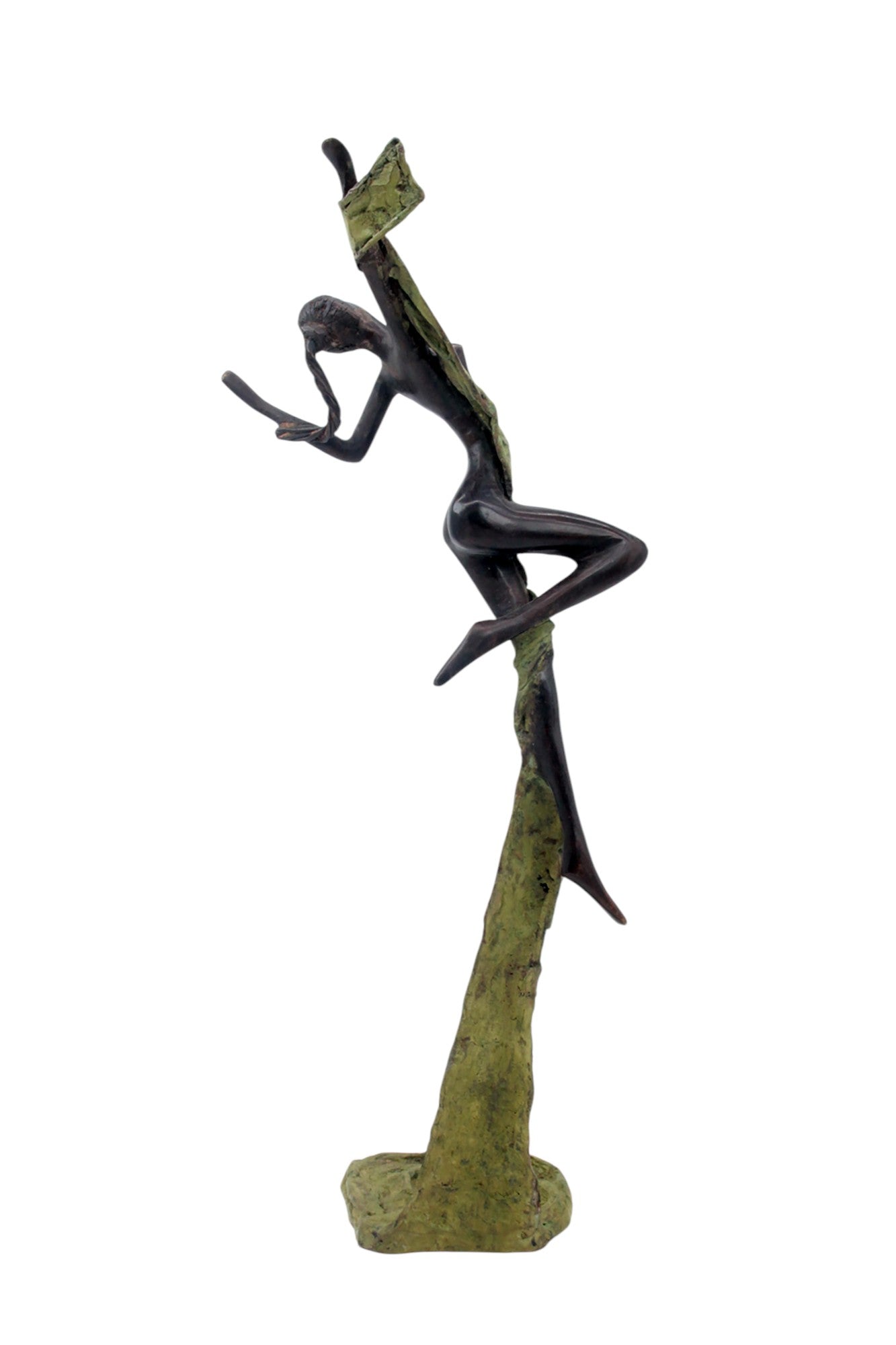 Bronze Issouf danseuse 50 cm vert n°2 Bronzes d&#39;Afrique
