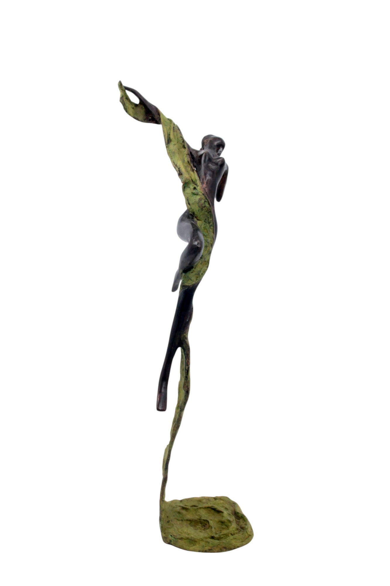 Bronze Issouf danseuse 50 cm vert n°2 Bronzes d&#39;Afrique