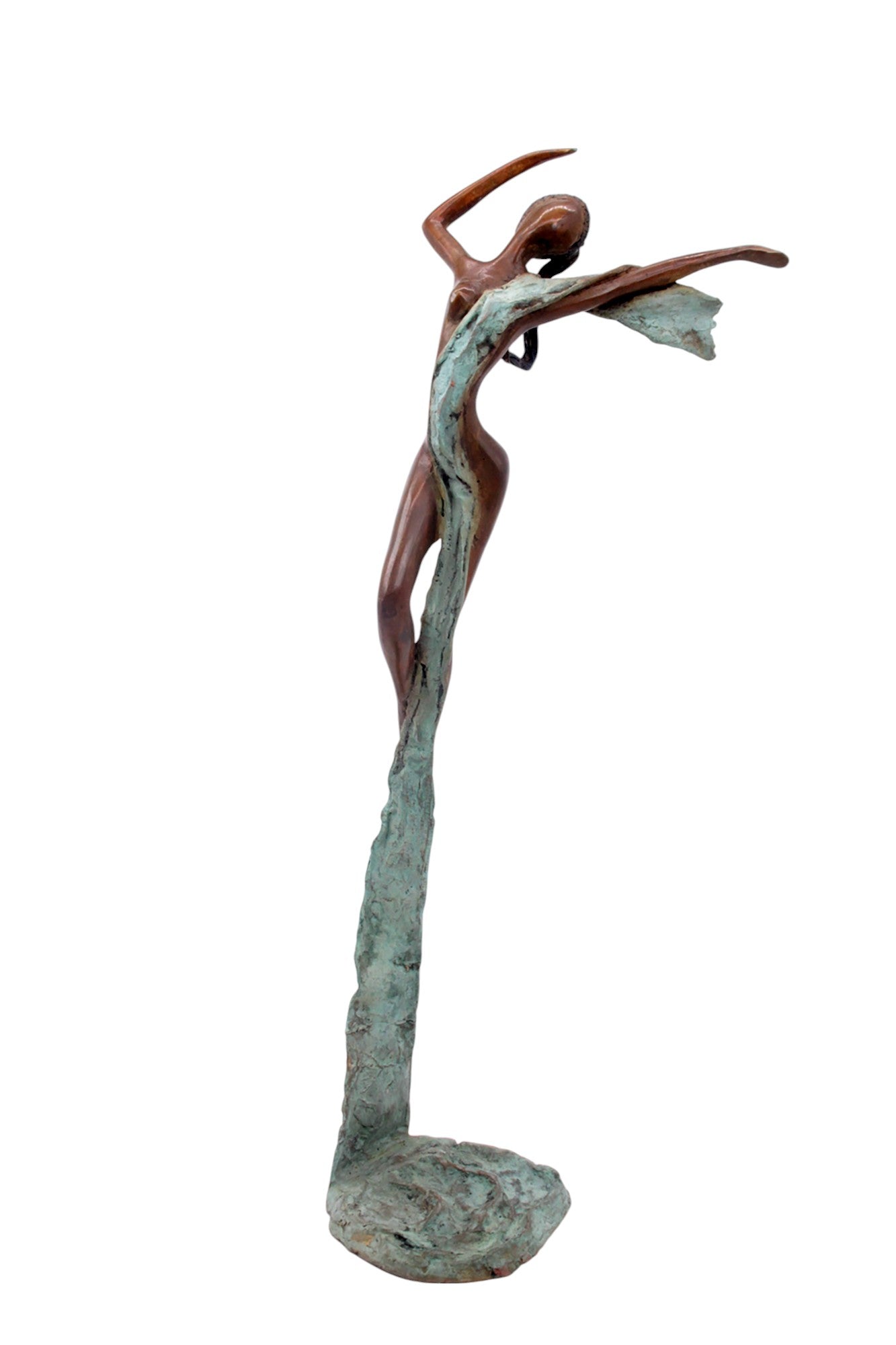 Bronze Issouf danseuse 50 cm vert n°3 Bronzes d&#39;Afrique