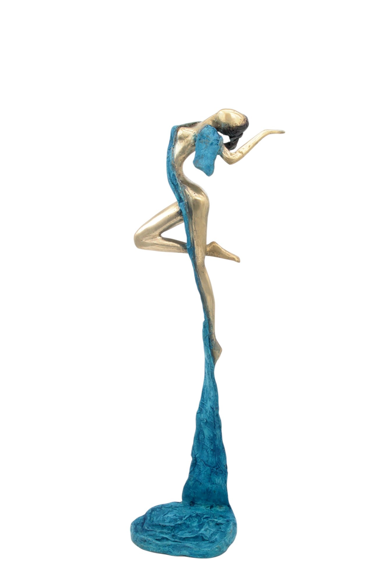 Bronze Issouf danseuse 50 cm bleu n°2 Bronzes d'Afrique