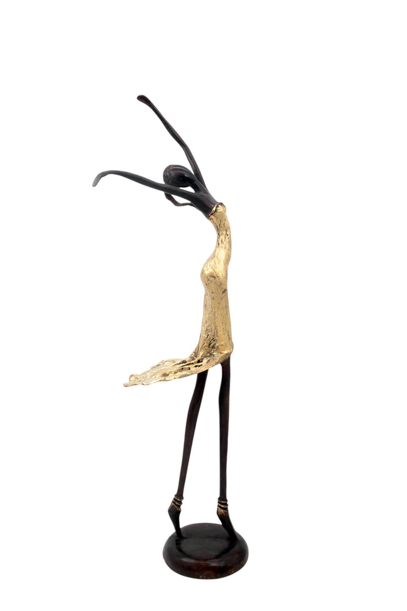 Bronze danseuse 55 cm doré n°1 Bronzes d&#39;Afrique
