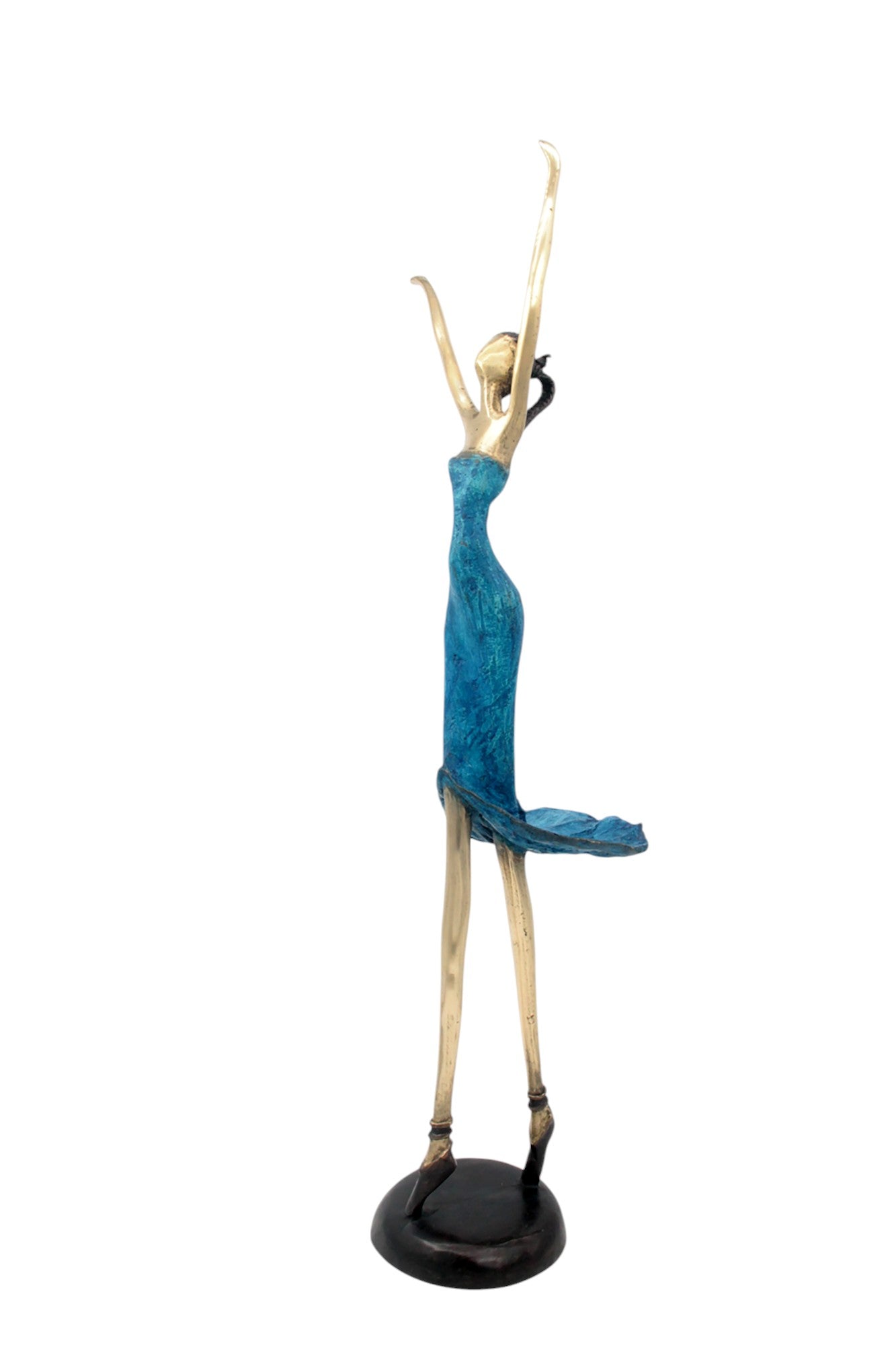 Bronze danseuse 55 cm bleu n°2 Bronzes d&#39;Afrique