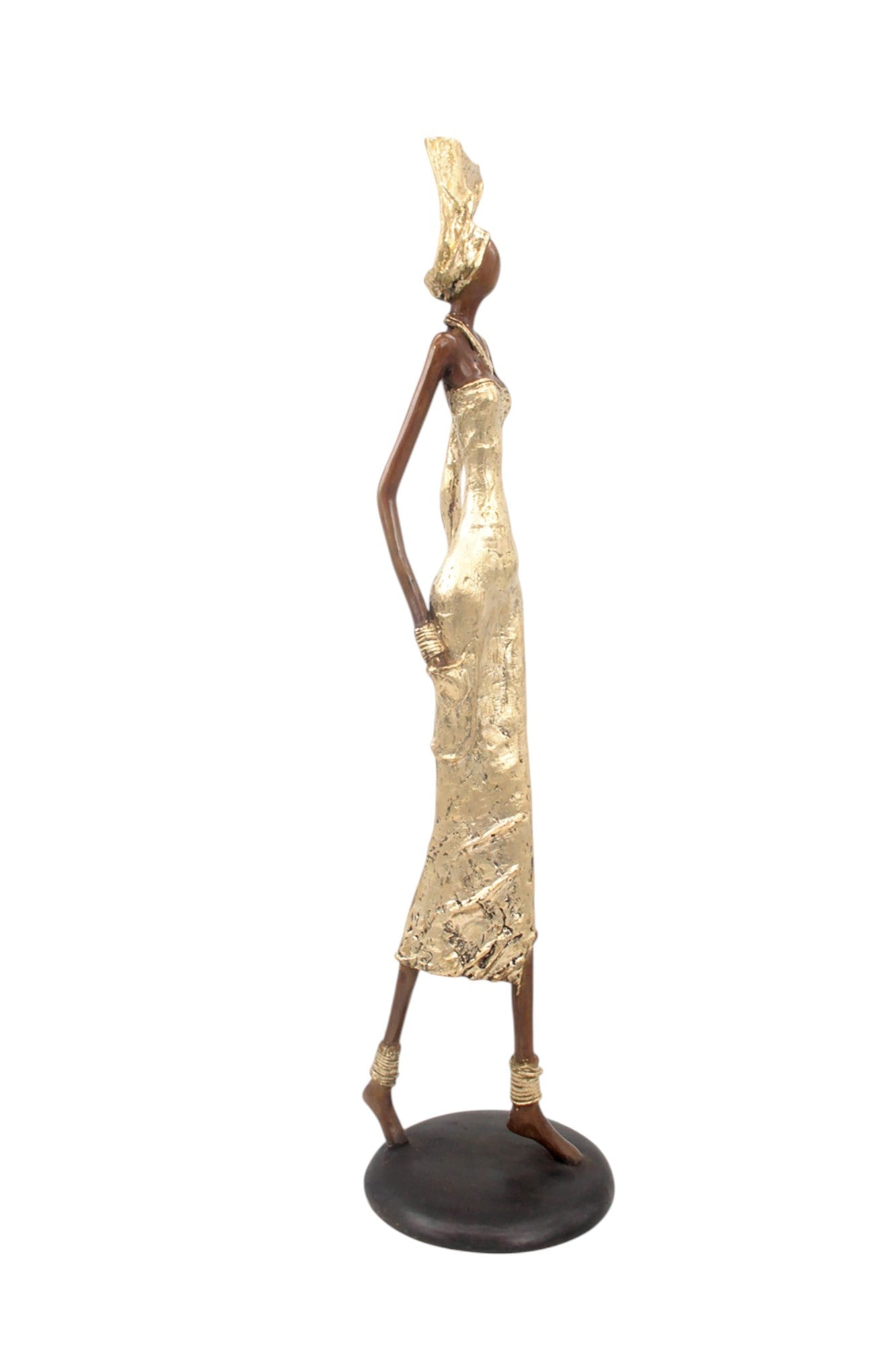 Bronze Issouf 70 cm doré n°1 Bronzes d&#39;Afrique