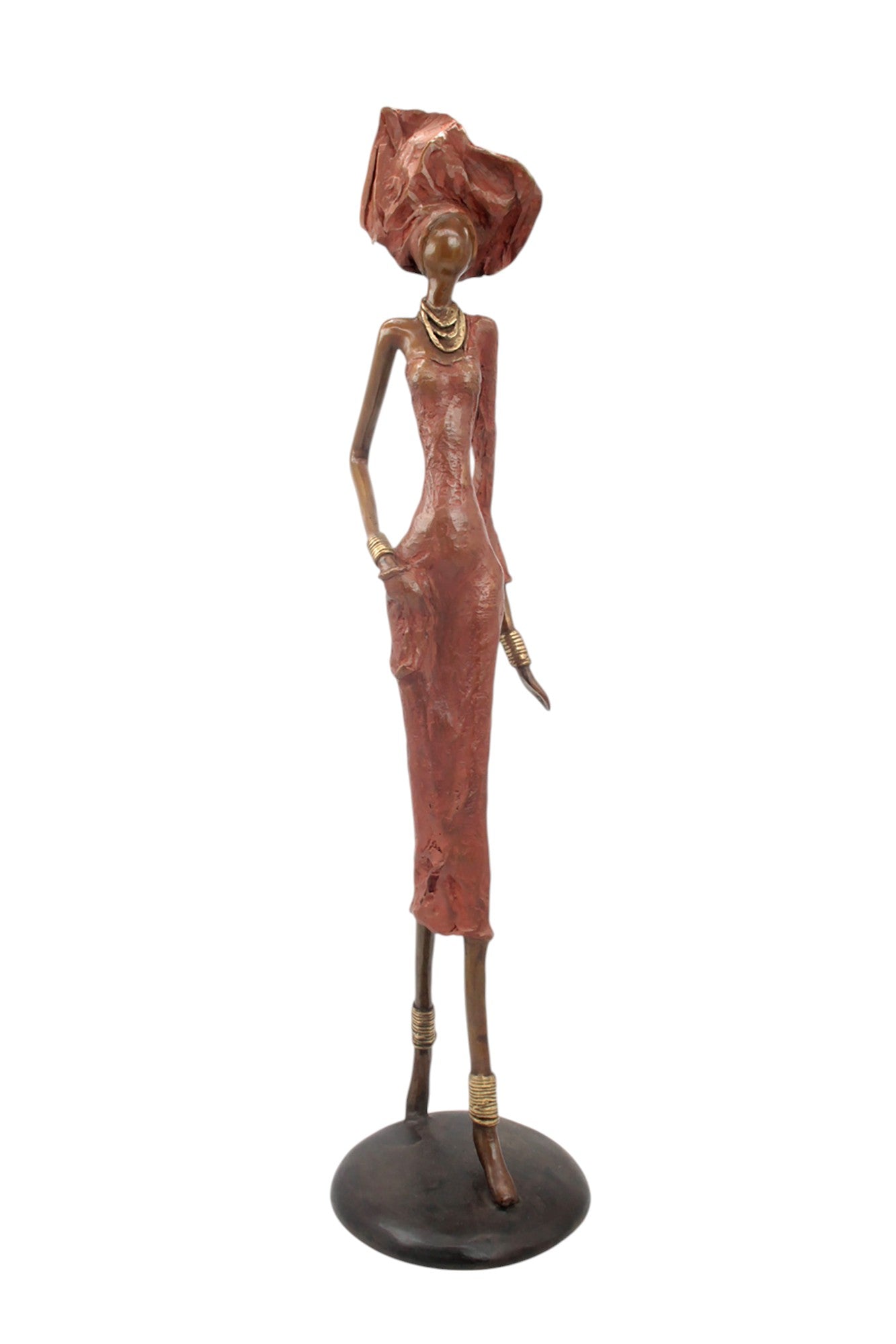 Bronze Issouf 70 cm rouge n°3 Bronzes d&#39;Afrique