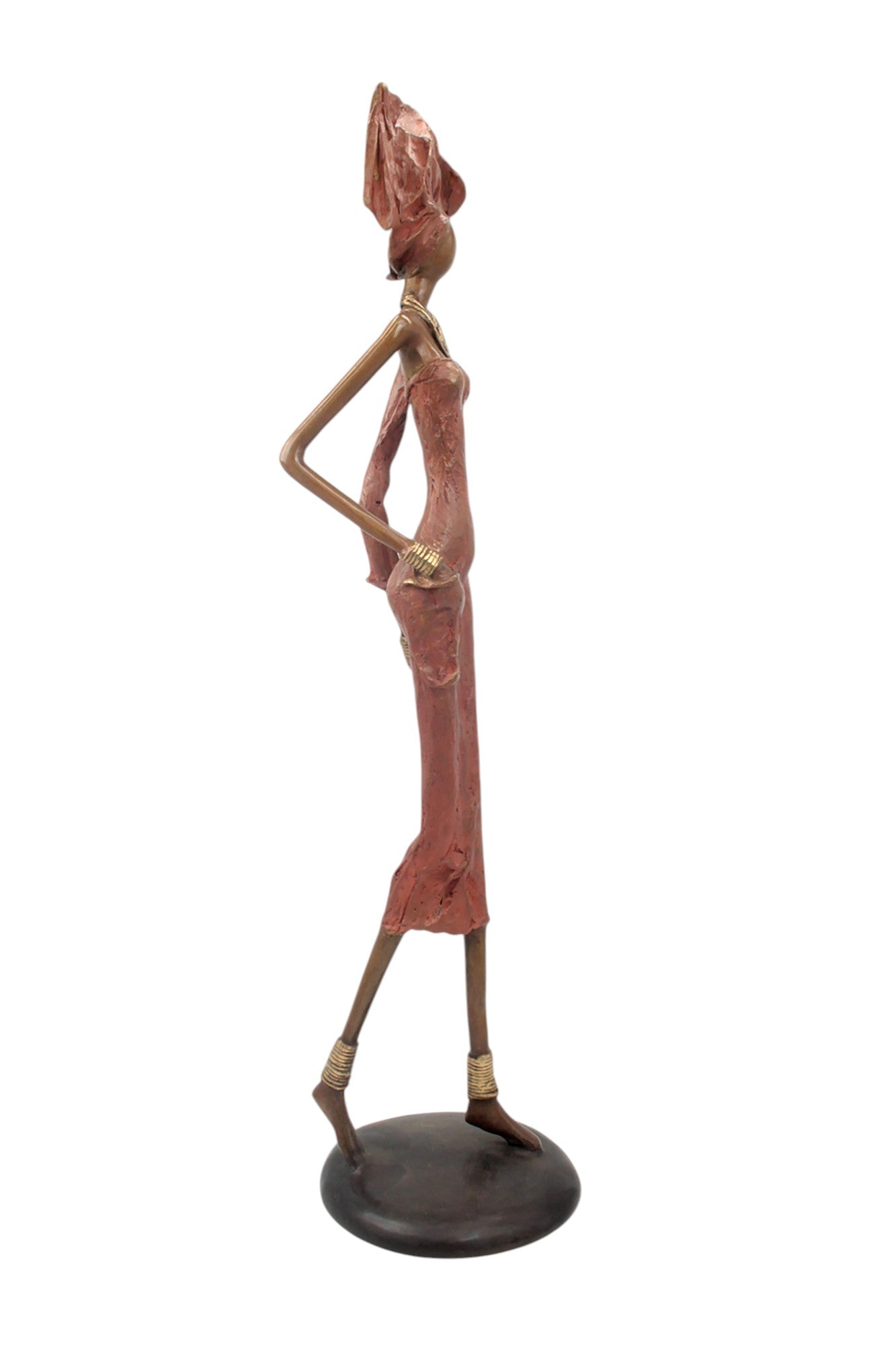 Bronze Issouf 70 cm rouge n°3 Bronzes d&#39;Afrique
