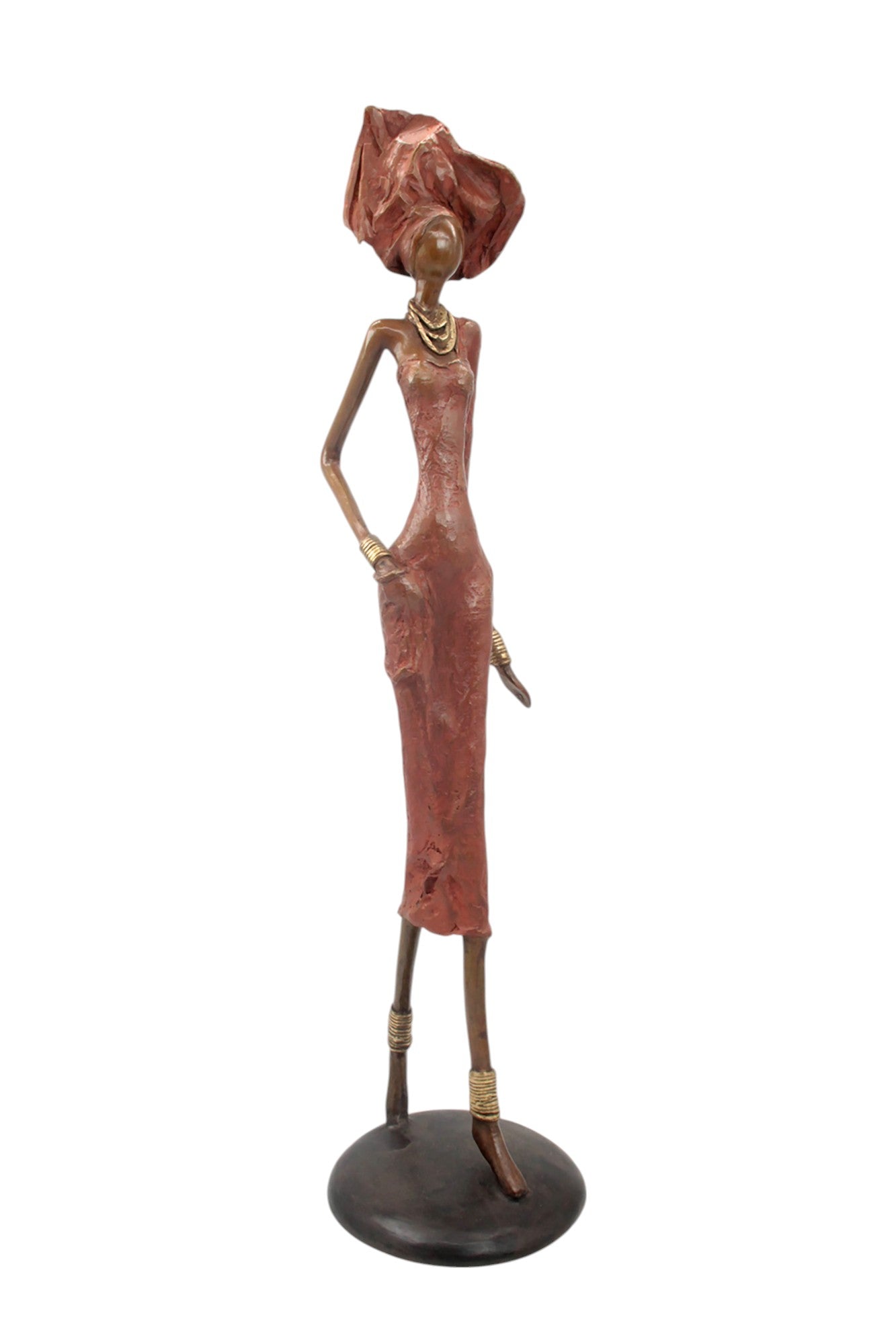Bronze Issouf 70 cm rouge n°3 Bronzes d&#39;Afrique