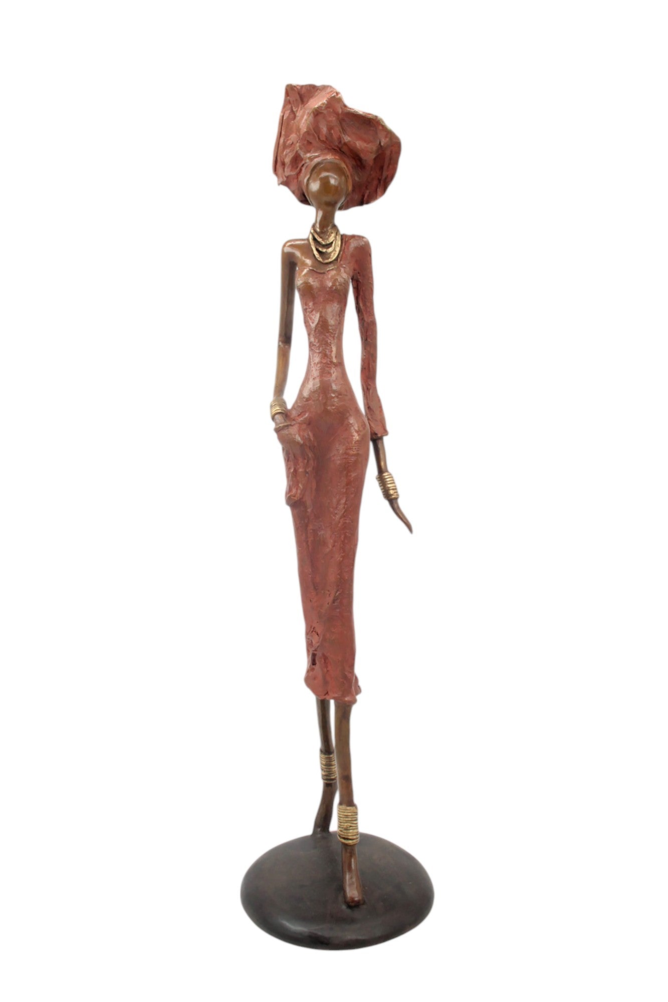Bronze Issouf 70 cm rouge n°3 Bronzes d&#39;Afrique