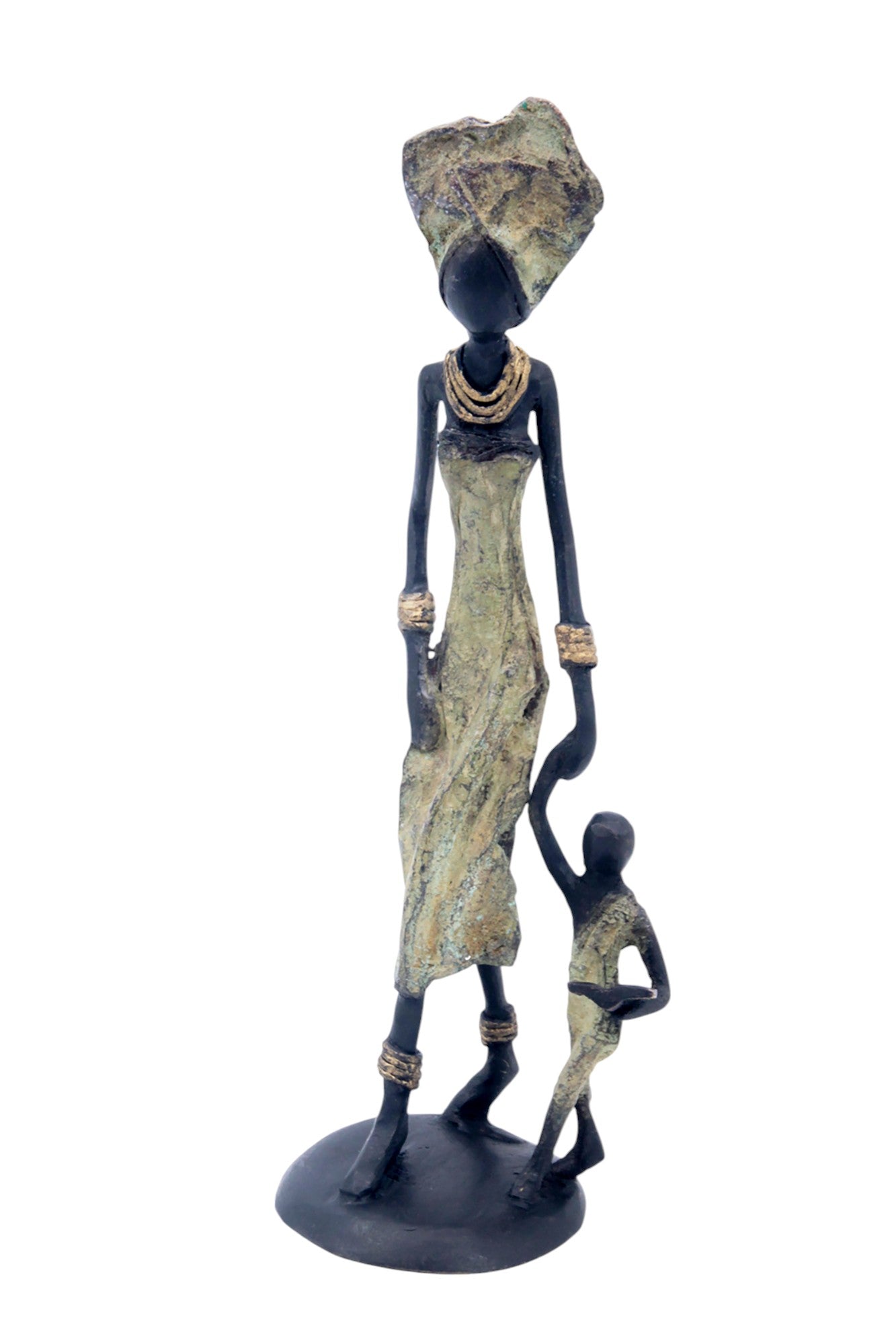 Bronze 25 cm vert n°6 Bronzes d&#39;Afrique