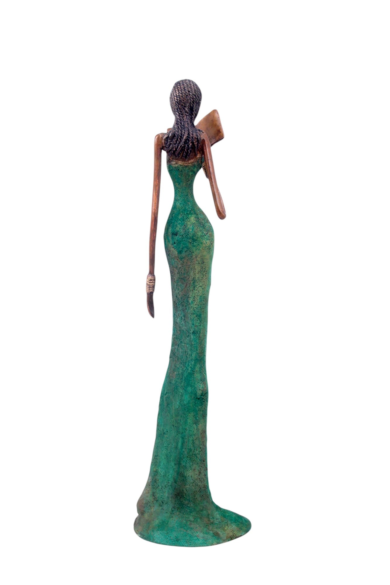 Bronze Issouf 55 cm vert n°2 Bronzes d&#39;Afrique