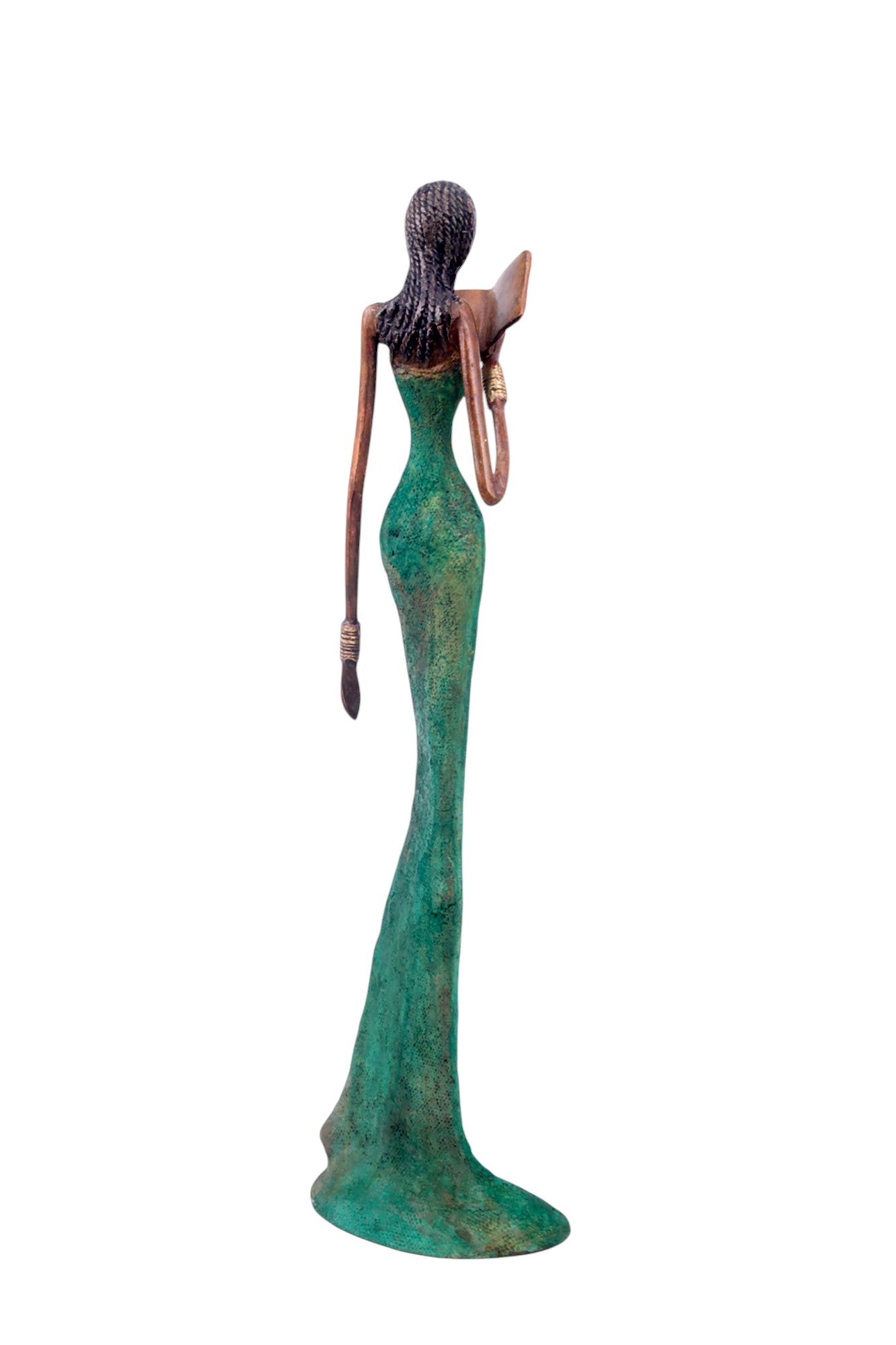 Bronze Issouf 55 cm vert n°2 Bronzes d&#39;Afrique