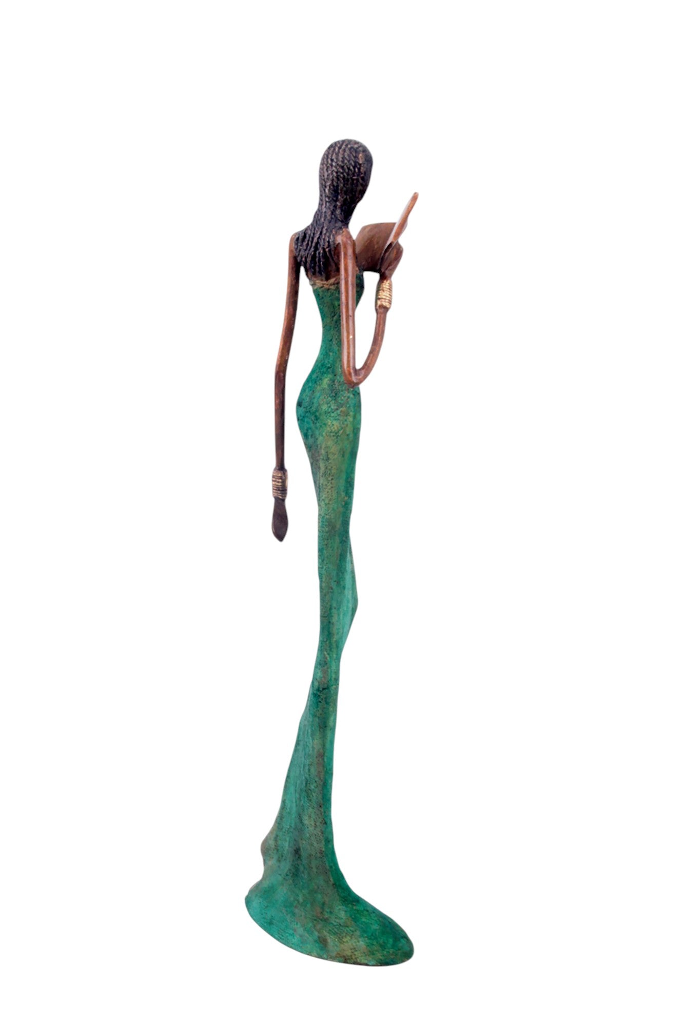 Bronze Issouf 55 cm vert n°2 Bronzes d&#39;Afrique