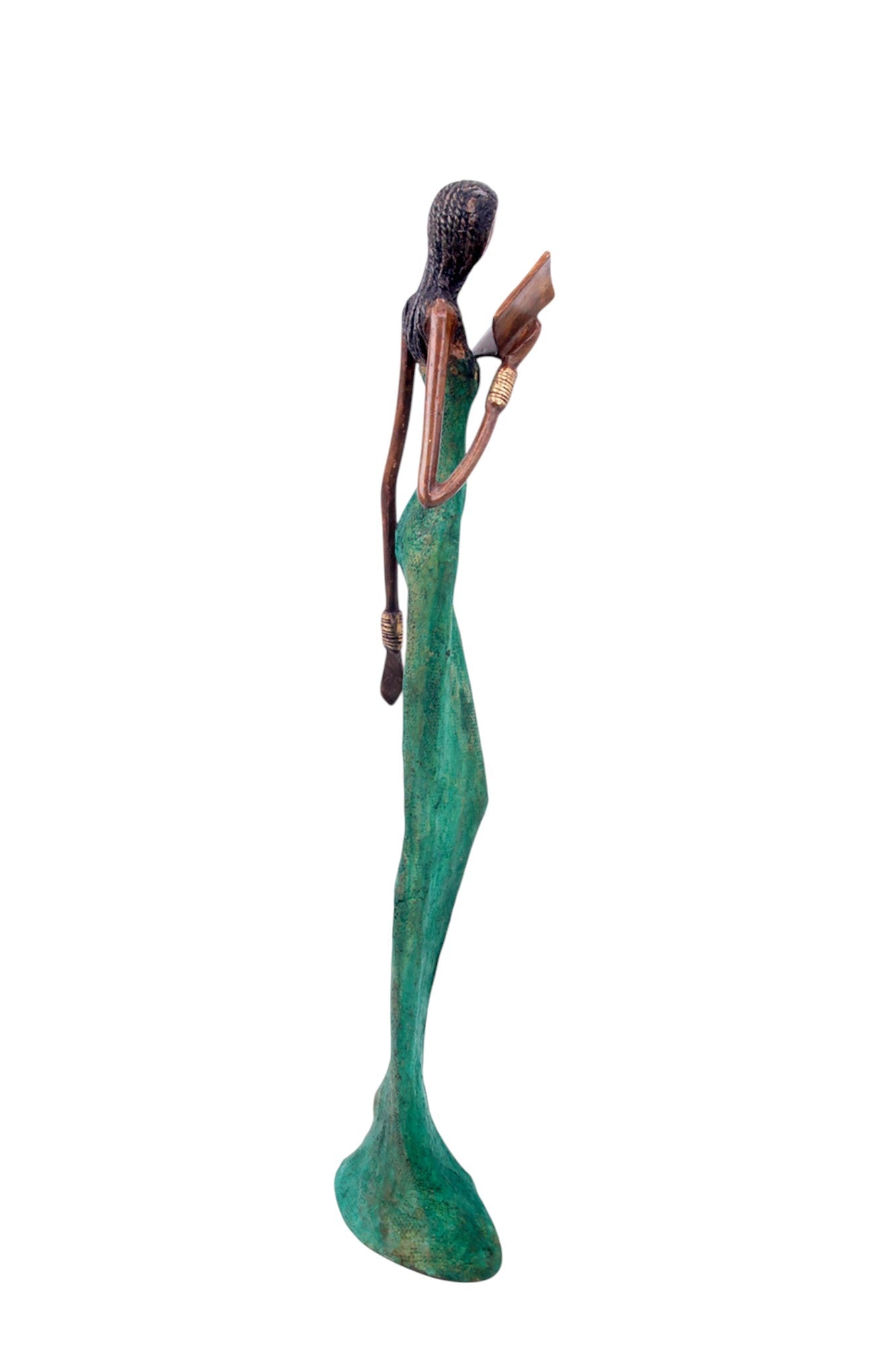 Bronze Issouf 55 cm vert n°2 Bronzes d&#39;Afrique