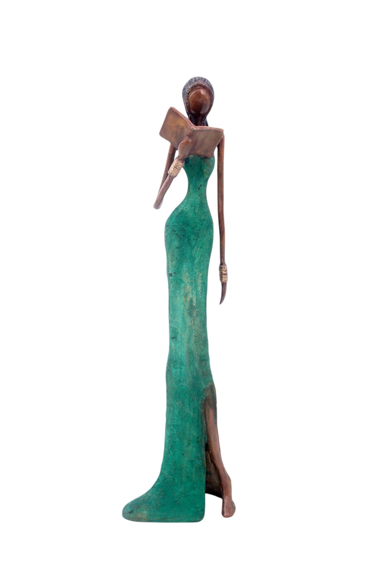 Bronze Issouf 55 cm vert n°2 Bronzes d&#39;Afrique