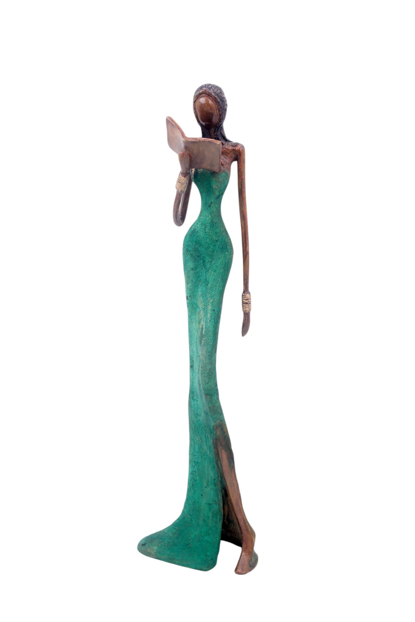 Bronze Issouf 55 cm vert n°2 Bronzes d&#39;Afrique