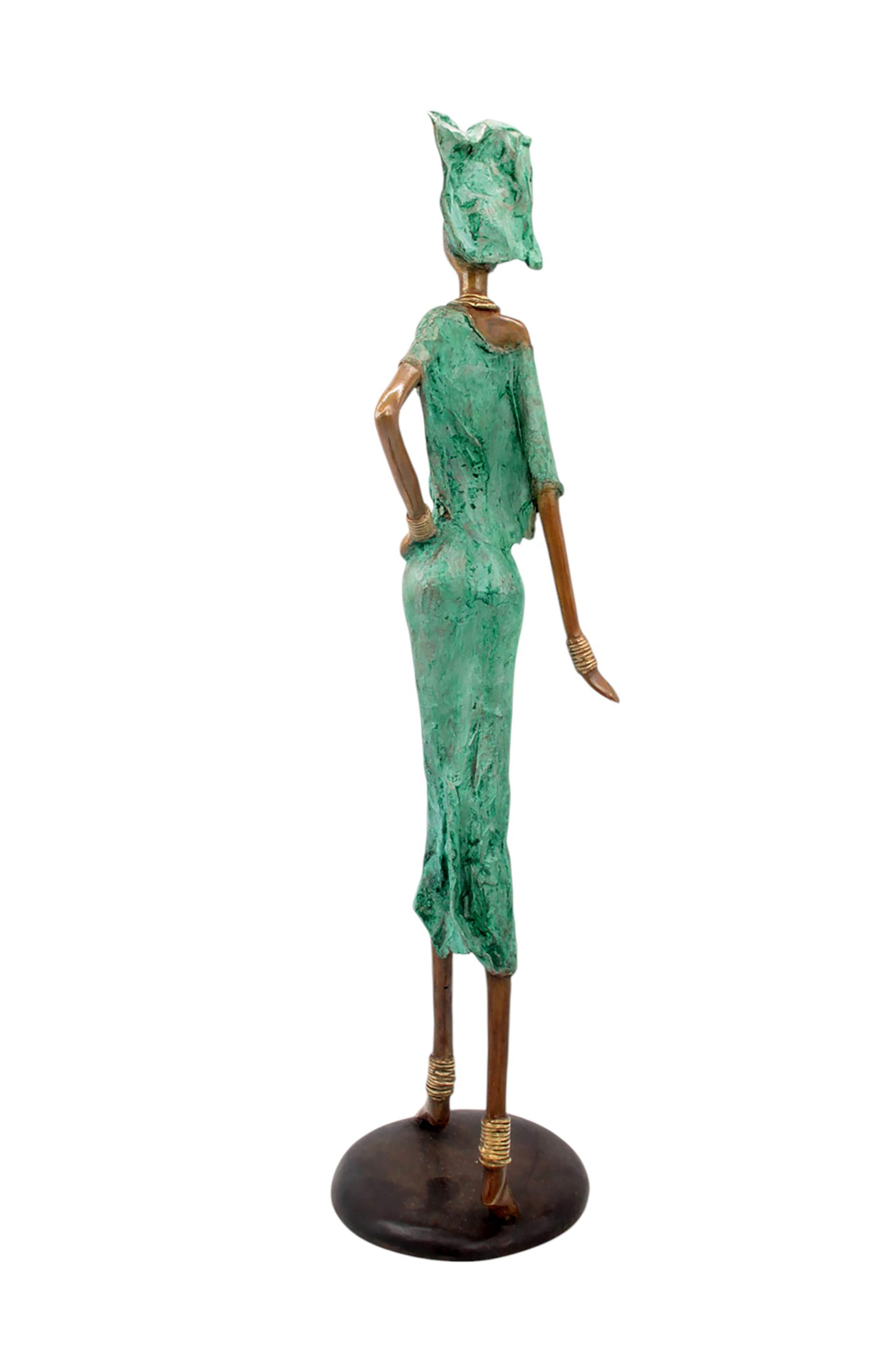 Bronze Issouf 70 cm vert n°2 Bronzes d&#39;Afrique