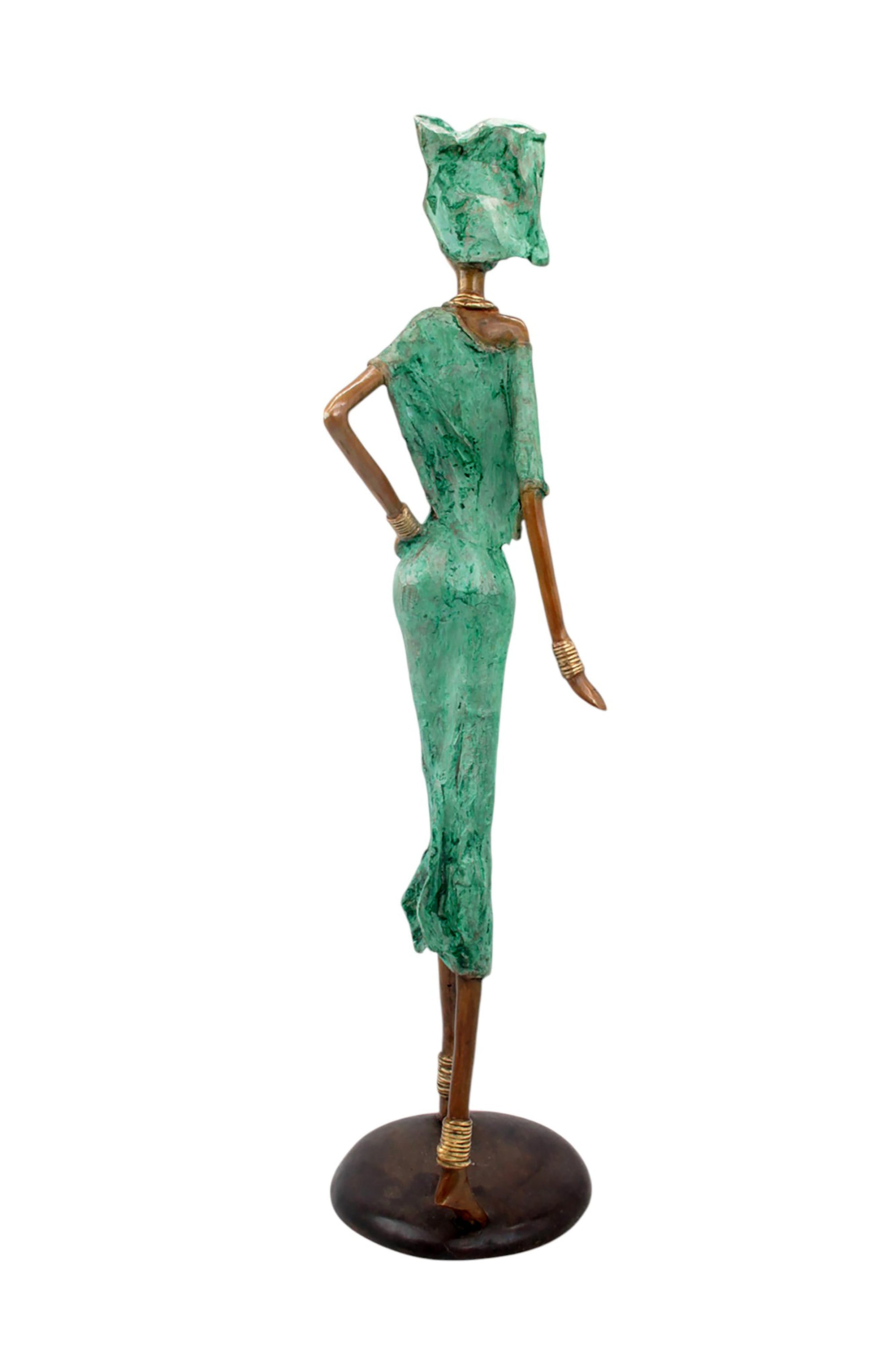 Bronze Issouf 70 cm vert n°2 Bronzes d&#39;Afrique