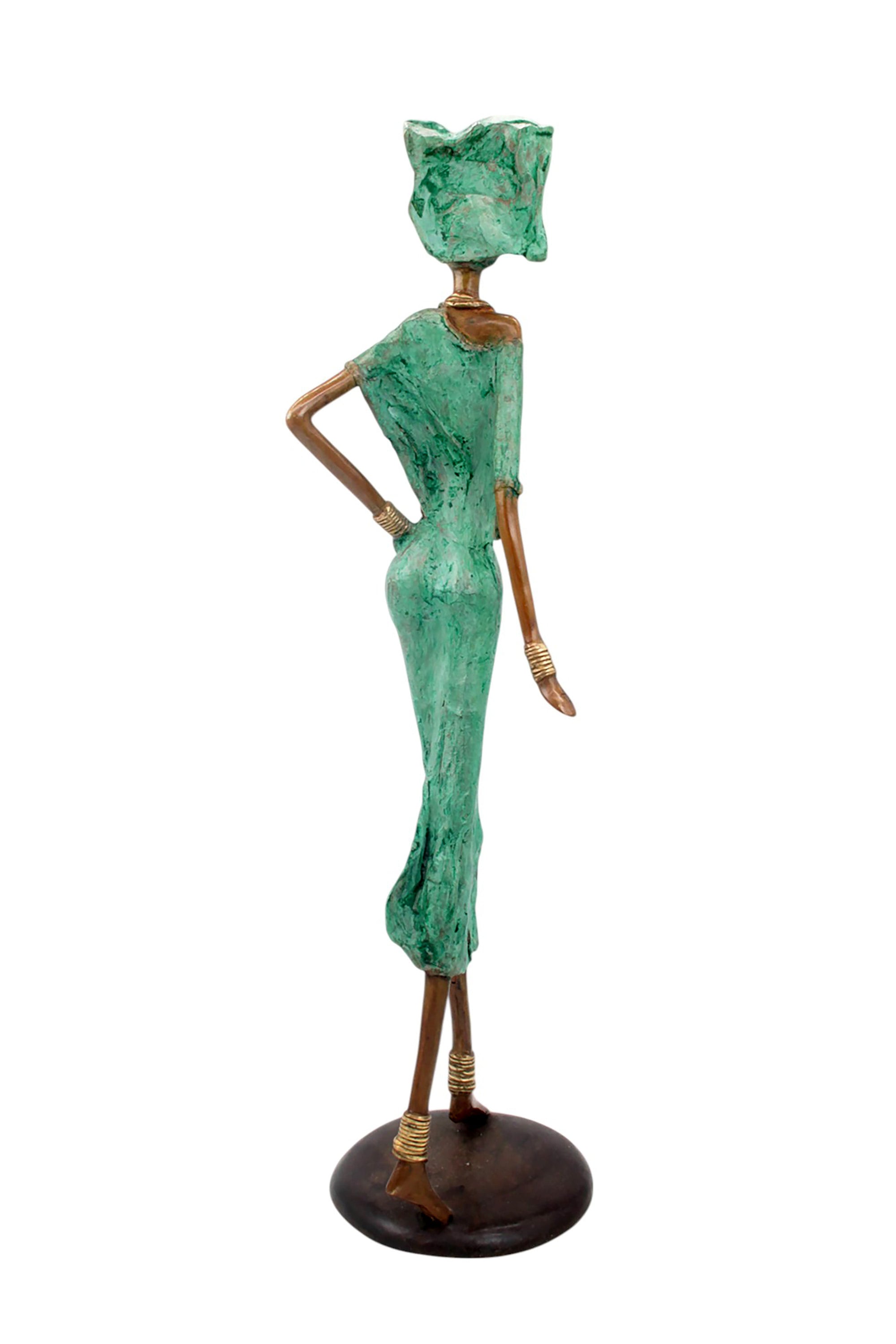 Bronze Issouf 70 cm vert n°2 Bronzes d&#39;Afrique