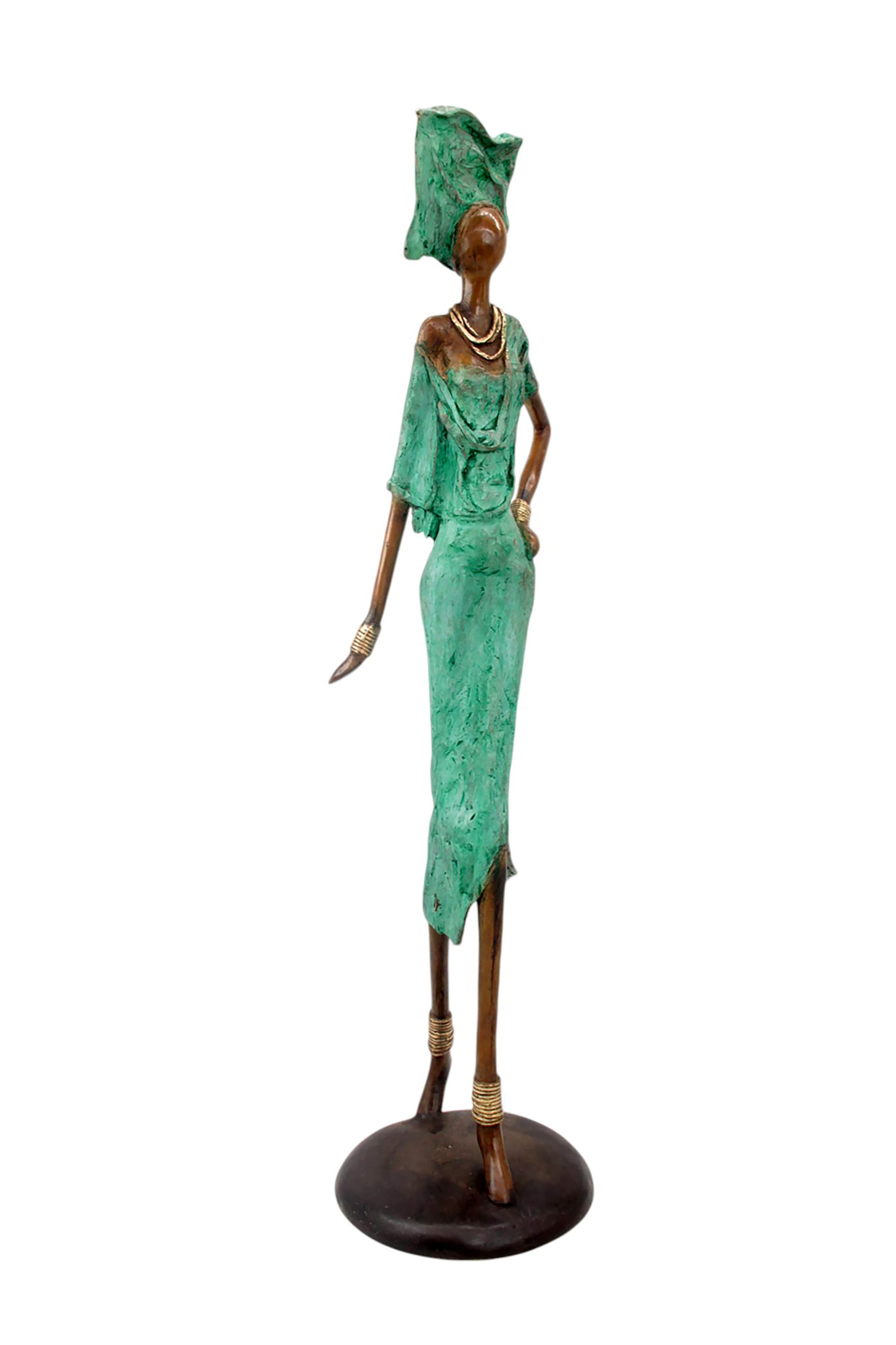 Bronze Issouf 70 cm vert n°2 Bronzes d&#39;Afrique