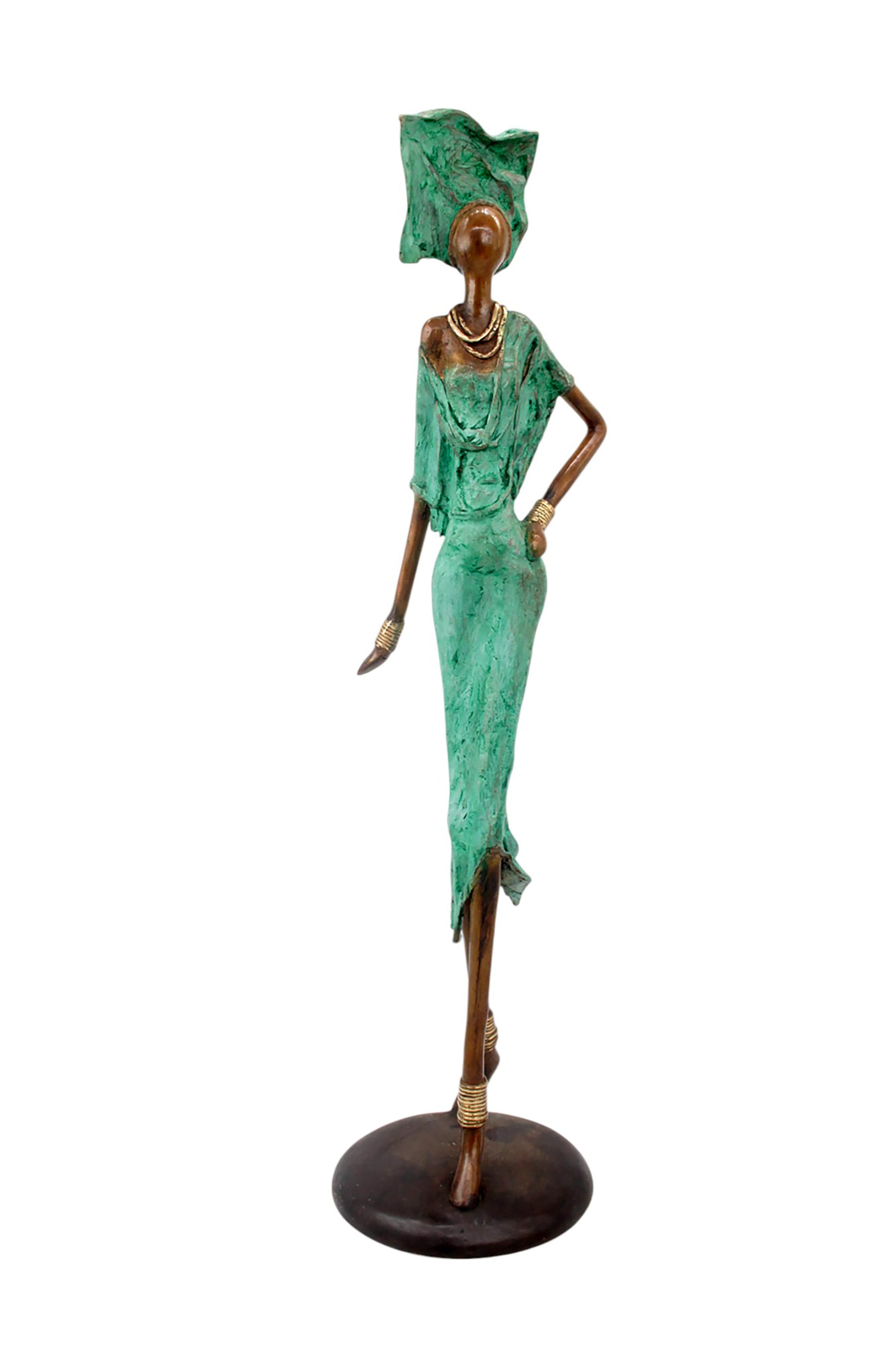 Bronze Issouf 70 cm vert n°2 Bronzes d&#39;Afrique