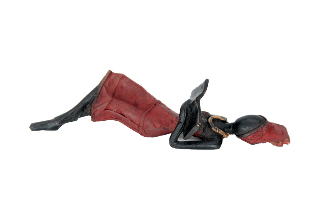 Bronze allongé 20 cm rouge n°12 Bronzes d&#39;Afrique