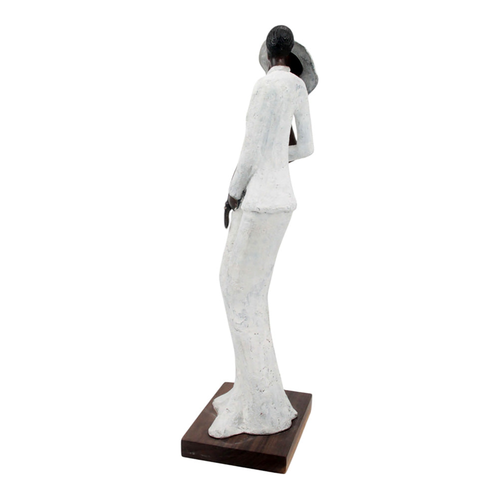 Bronze Issouf couple 55 cm blanc n°1 Bronzes d&#39;Afrique