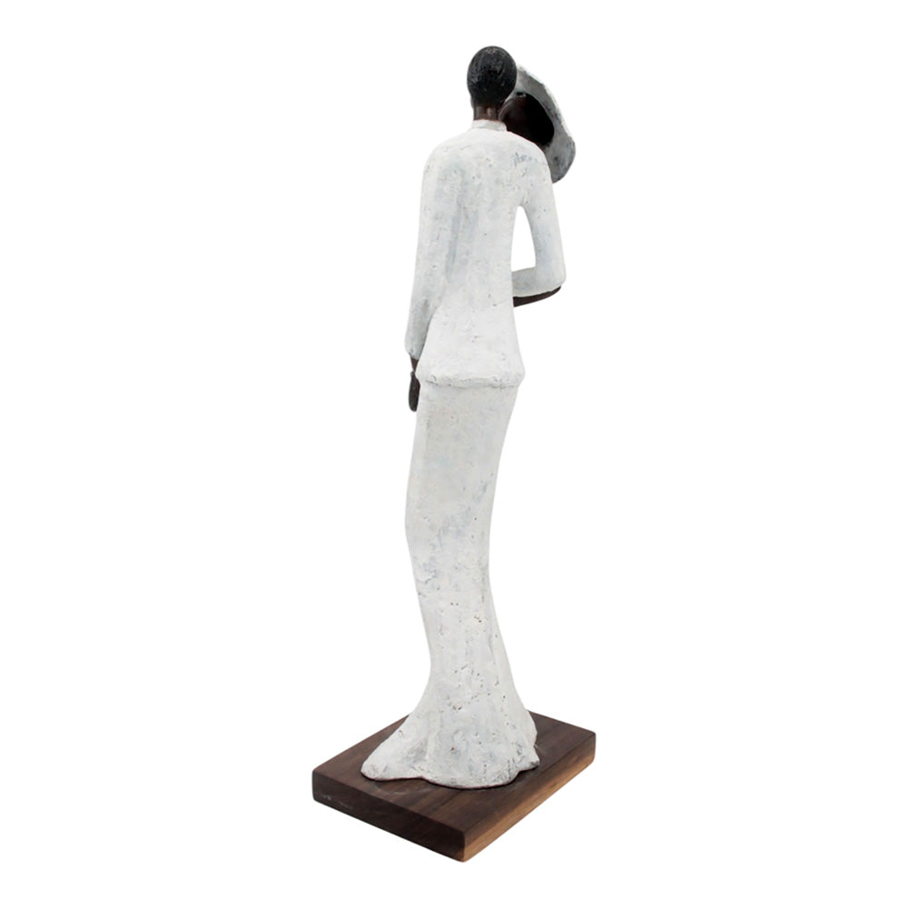 Bronze Issouf couple 55 cm blanc n°1 Bronzes d&#39;Afrique