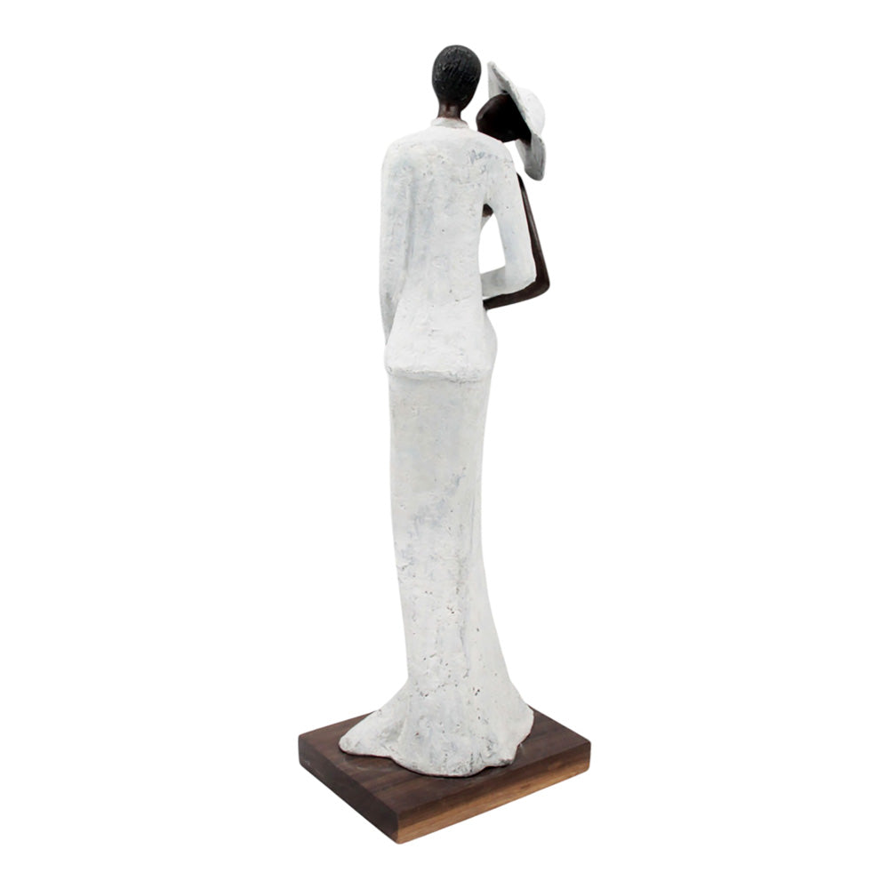 Bronze Issouf couple 55 cm blanc n°1 Bronzes d&#39;Afrique