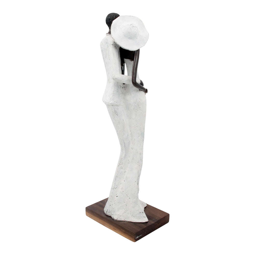 Bronze Issouf couple 55 cm blanc n°1 Bronzes d&#39;Afrique