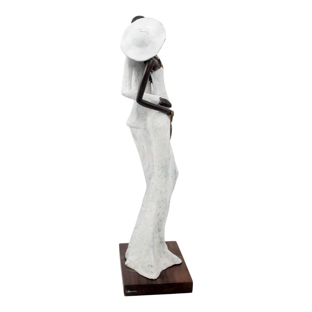 Bronze Issouf couple 55 cm blanc n°1 Bronzes d&#39;Afrique