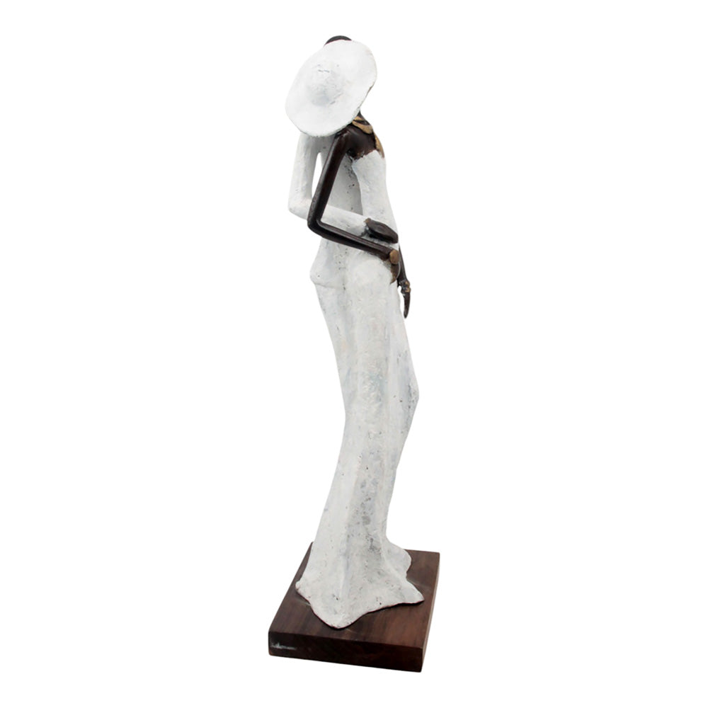 Bronze Issouf couple 55 cm blanc n°1 Bronzes d&#39;Afrique