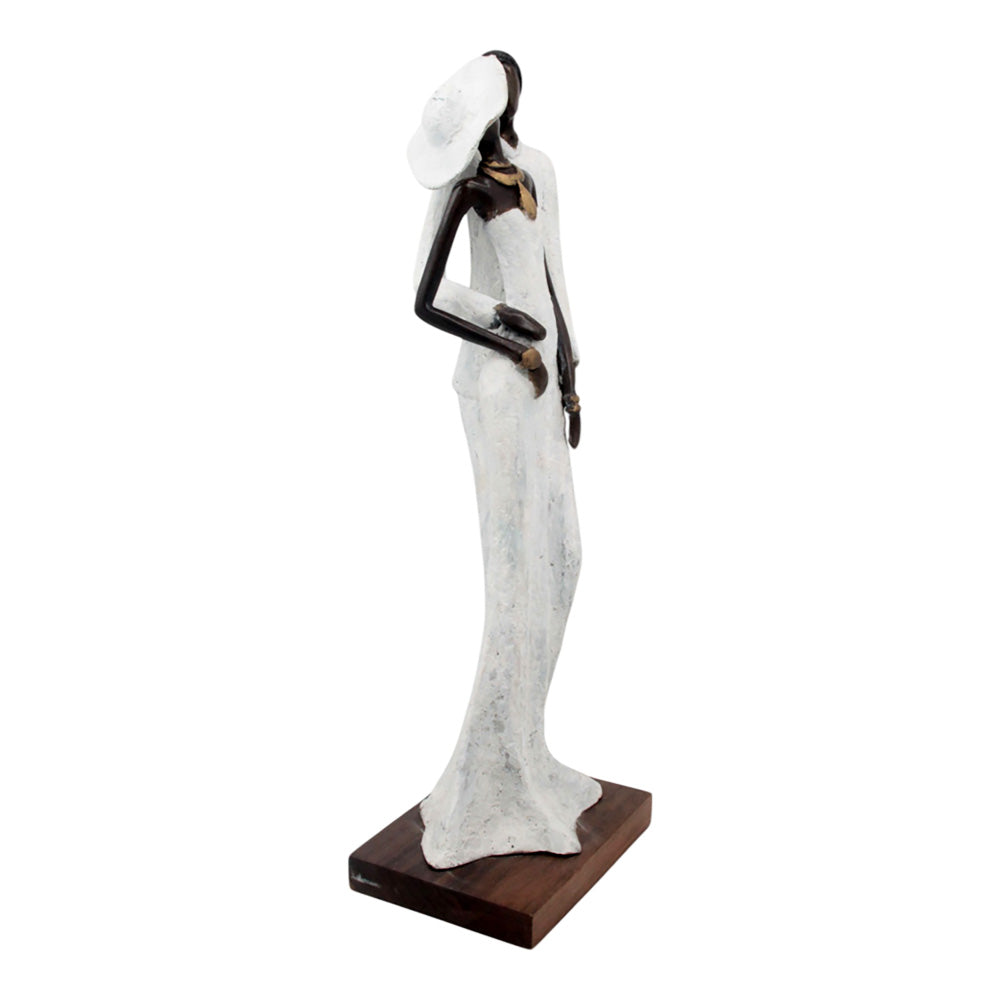 Bronze Issouf couple 55 cm blanc n°1 Bronzes d&#39;Afrique