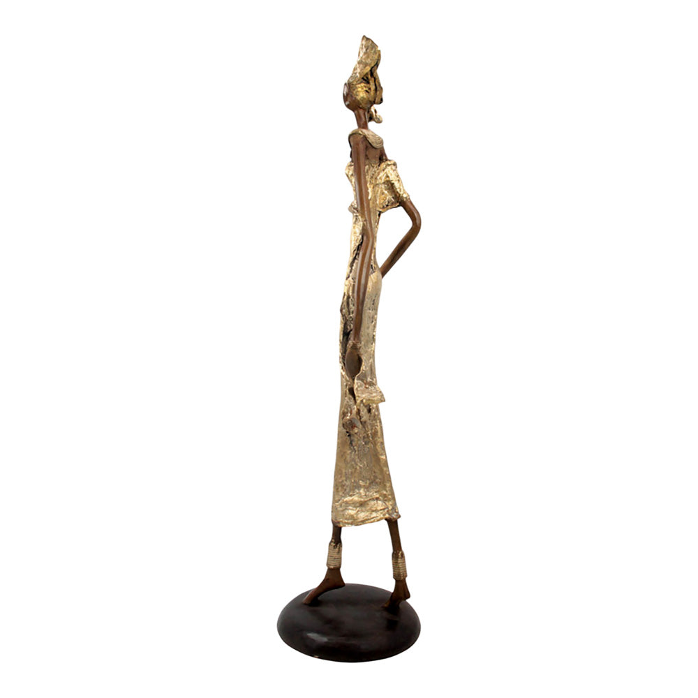 Bronze Issouf 80 cm doré n°2 Bronzes d&#39;Afrique