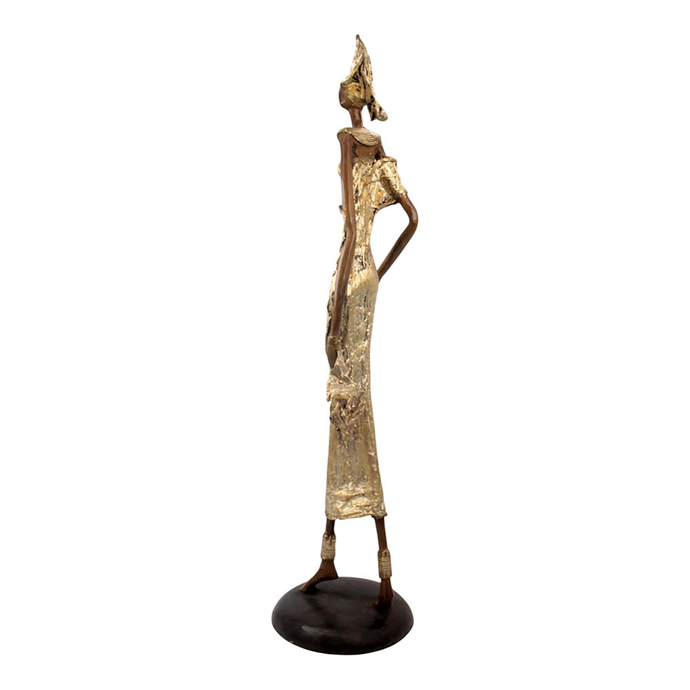 Bronze Issouf 80 cm doré n°2 Bronzes d&#39;Afrique
