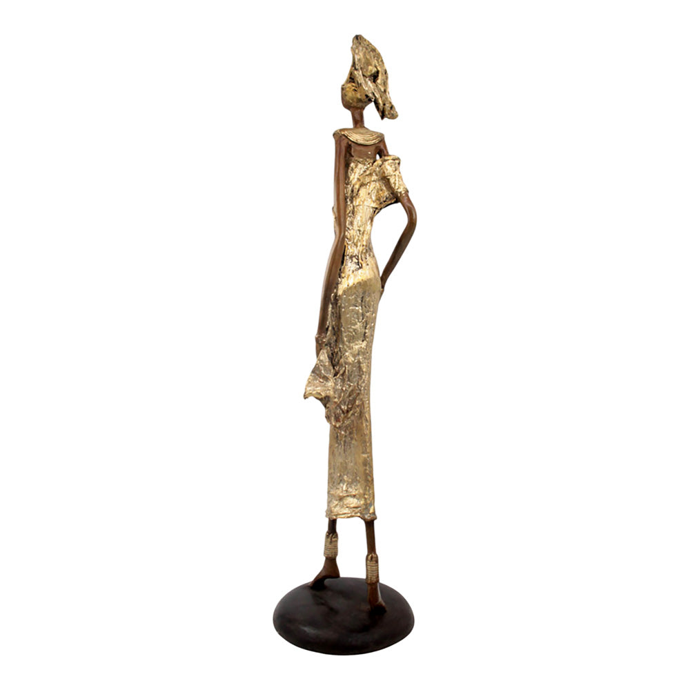 Bronze Issouf 80 cm doré n°2 Bronzes d&#39;Afrique