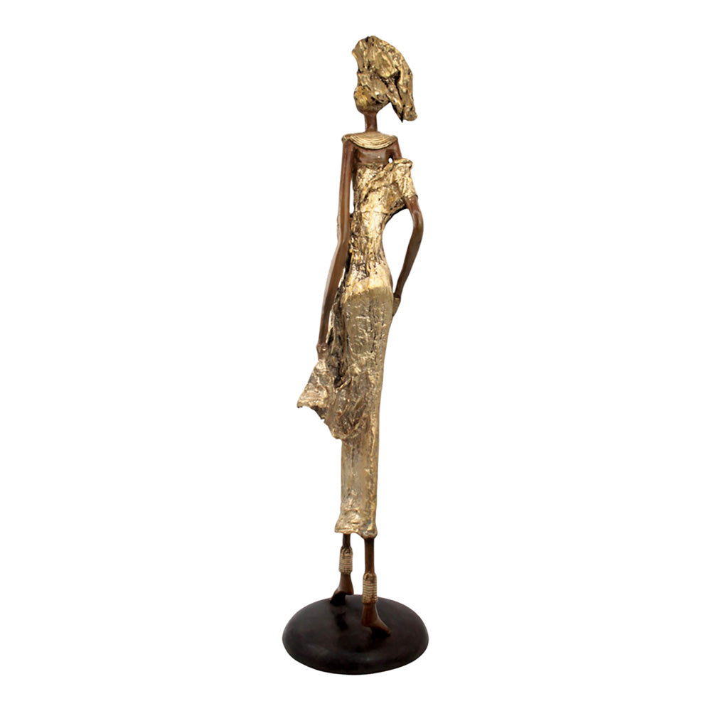 Bronze Issouf 80 cm doré n°2 Bronzes d&#39;Afrique