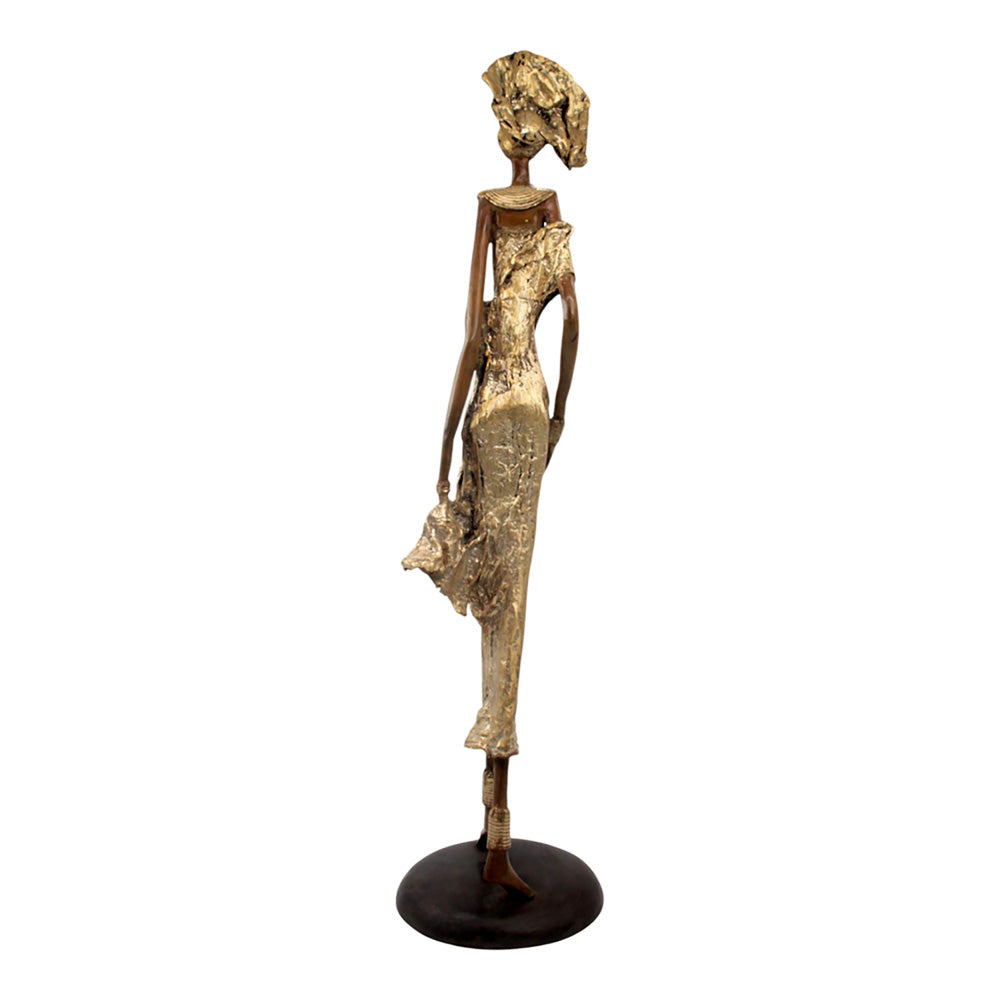 Bronze Issouf 80 cm doré n°2 Bronzes d&#39;Afrique