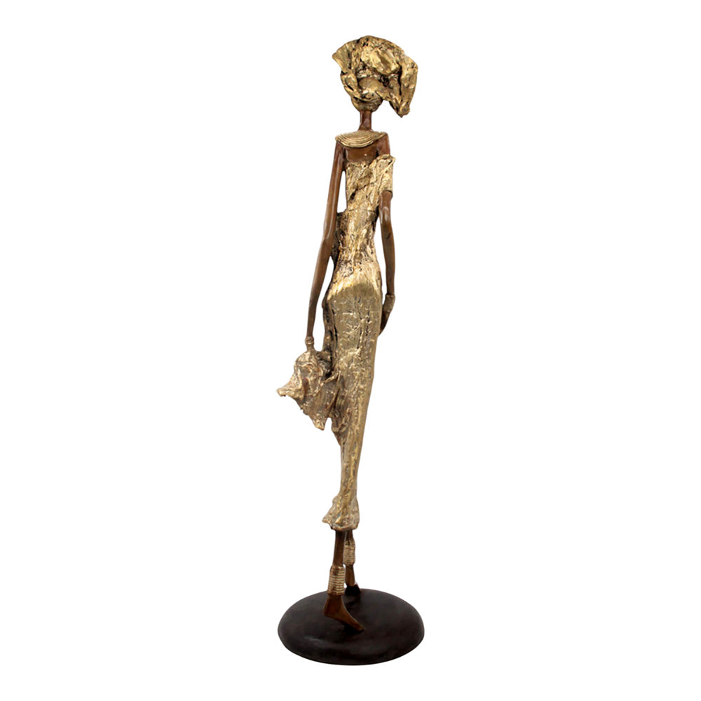 Bronze Issouf 80 cm doré n°2 Bronzes d&#39;Afrique