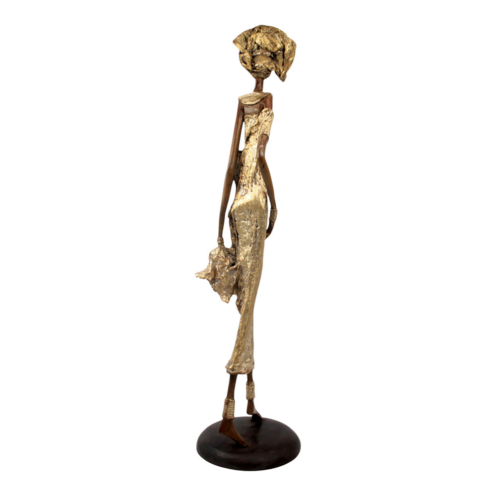 Bronze Issouf 80 cm doré n°2 Bronzes d&#39;Afrique