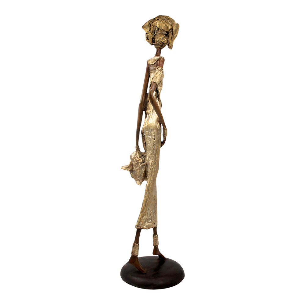 Bronze Issouf 80 cm doré n°2 Bronzes d&#39;Afrique