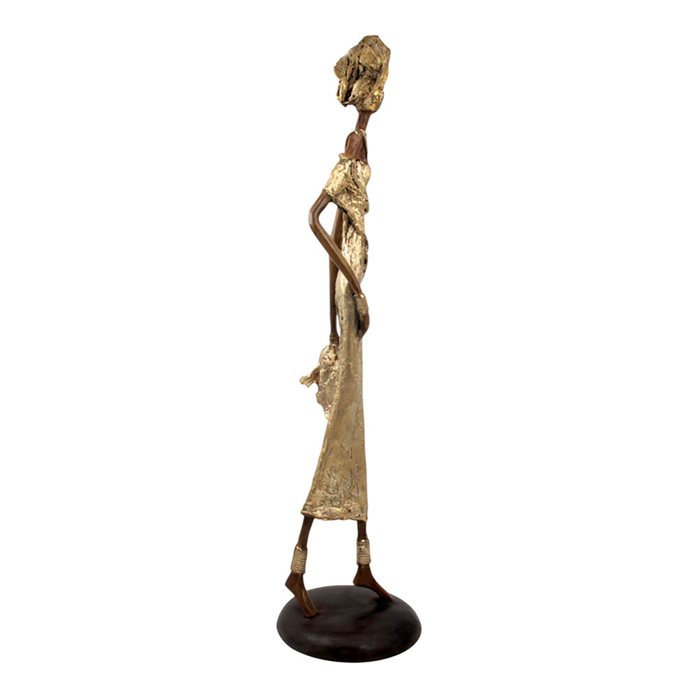 Bronze Issouf 80 cm doré n°2 Bronzes d&#39;Afrique