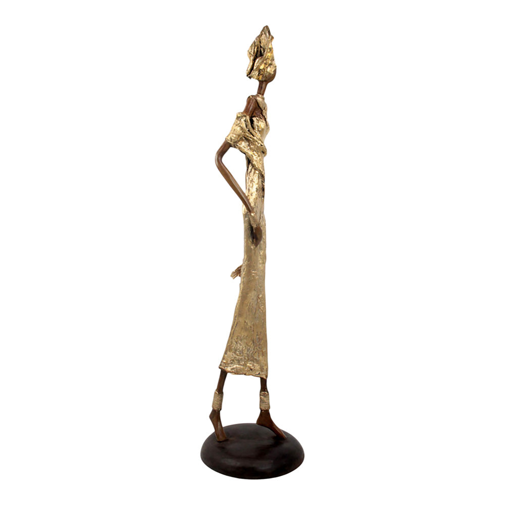 Bronze Issouf 80 cm doré n°2 Bronzes d&#39;Afrique